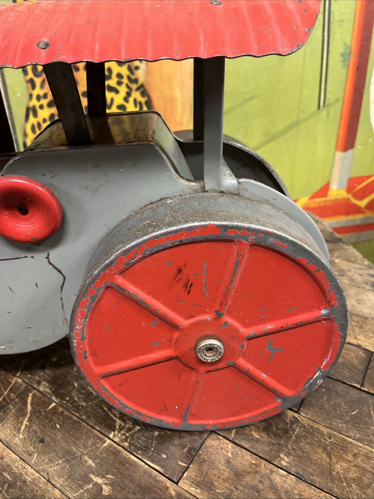 VINTAGE C. 1930 KEYSTONE RIDE ON STEAM ROLLER CONSTRUCTION STEELCRAFT WYANDOTTE