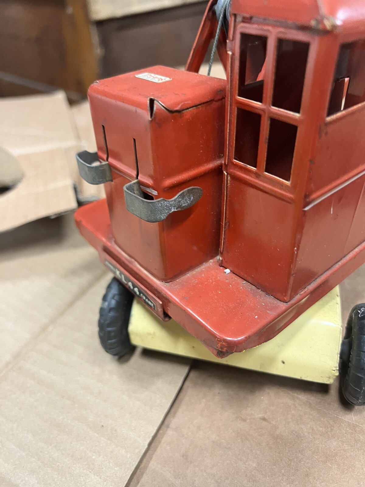 Vintage Triang Toy Jones Mobile KL44 Ton Crane play wear replaced hook c1930/40