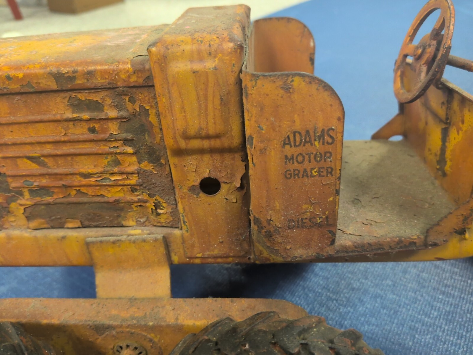 Doepke Model Toys Adams Road Grader Diesel Motor Steel 1950’s Vintage Fair Cond.