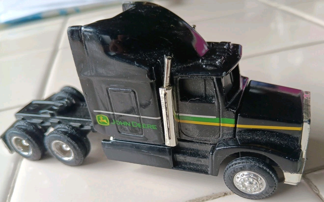 ERTL John Deere Black Peterbilt Semi Truck Diecast Truck Cab Only