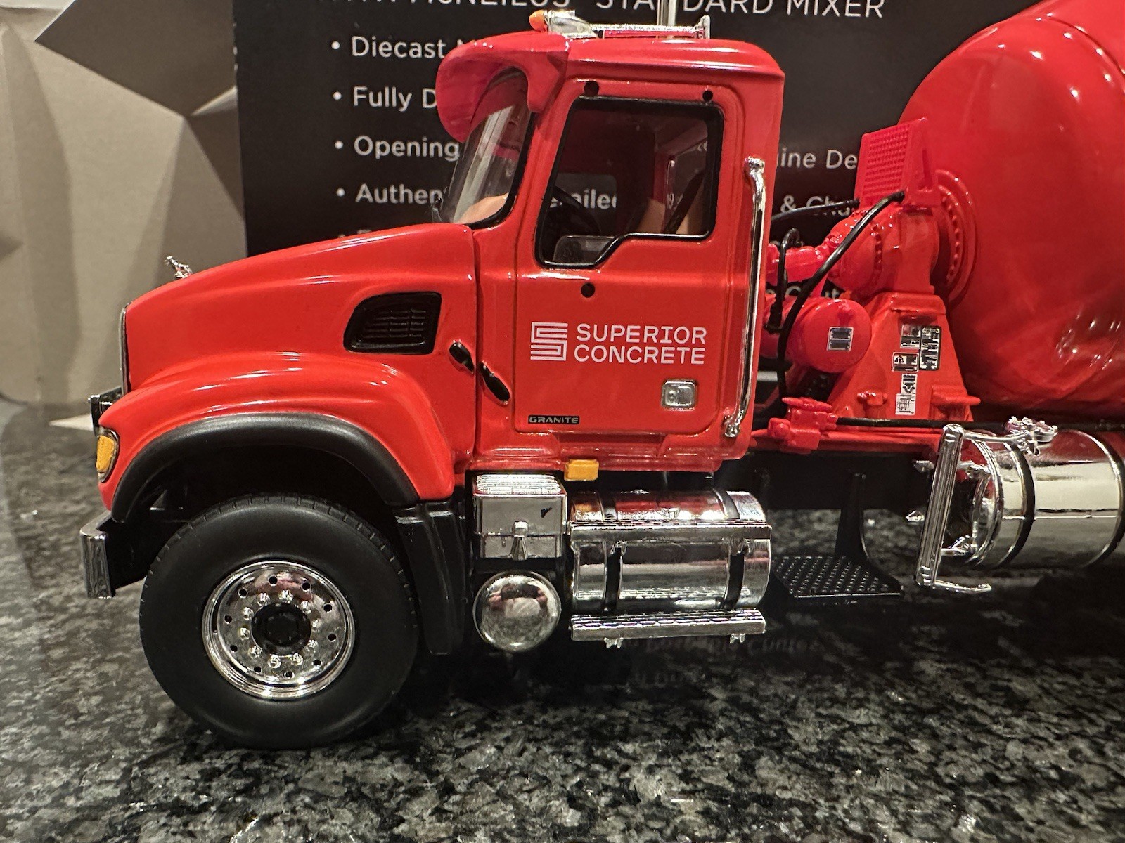 1/34 Mack Granite MP Concrete Mixer Truck, Mack Granite First Gear (#10-4360)