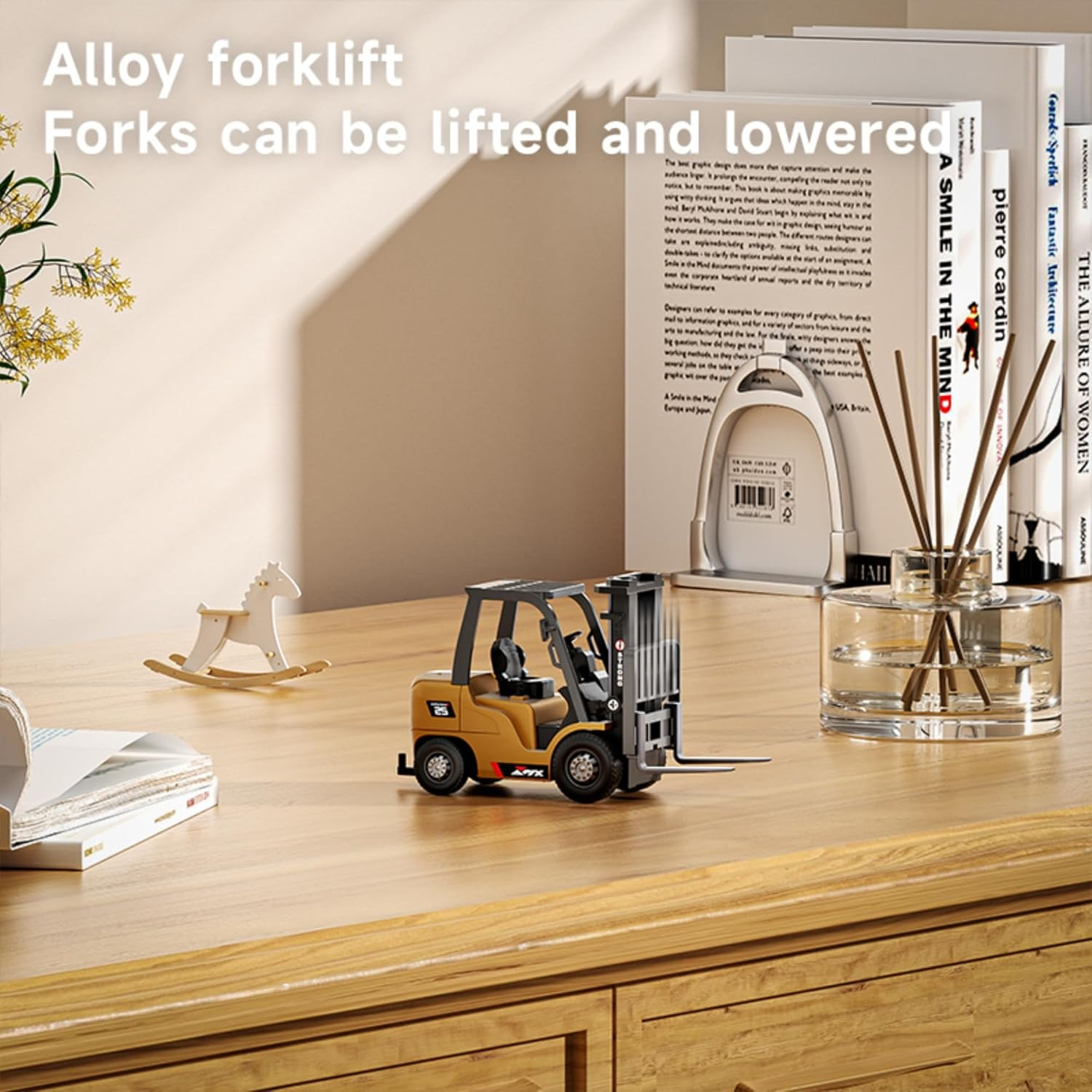 BRRRRT 1/64 RC Forklift Toy 7 Channel 2 Mode Mini Remote Control Forklift Truck