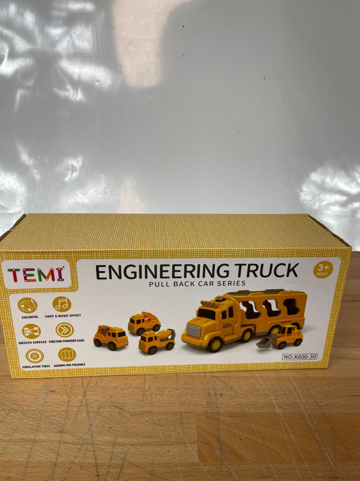 TEMI Engineering Truck Set Pull Back Car Series Construction Vehicles K600-30