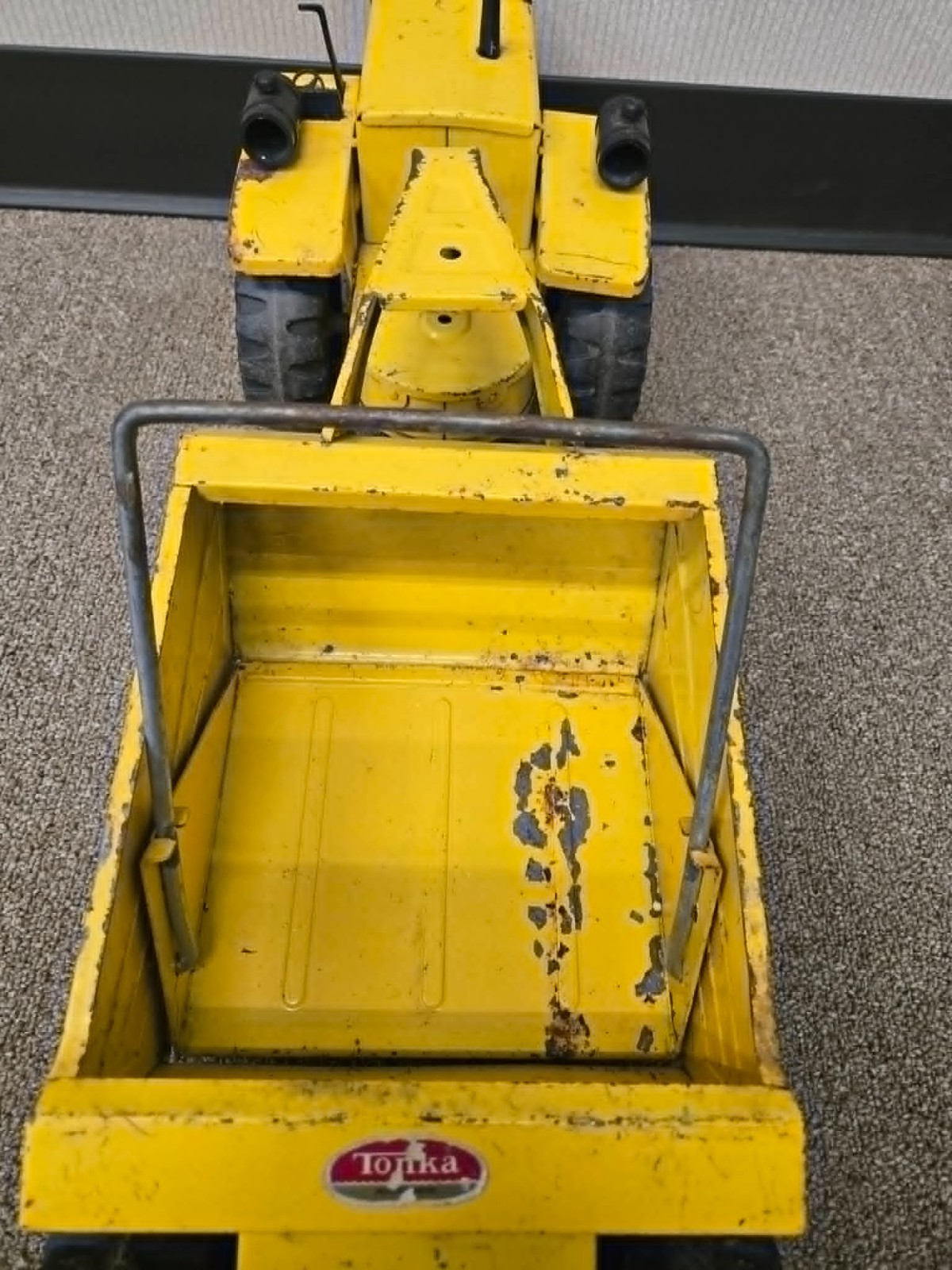 Vintage Tonka Pressed Steel Mighty Tonka Scraper Construction Vehicle Used/Fair