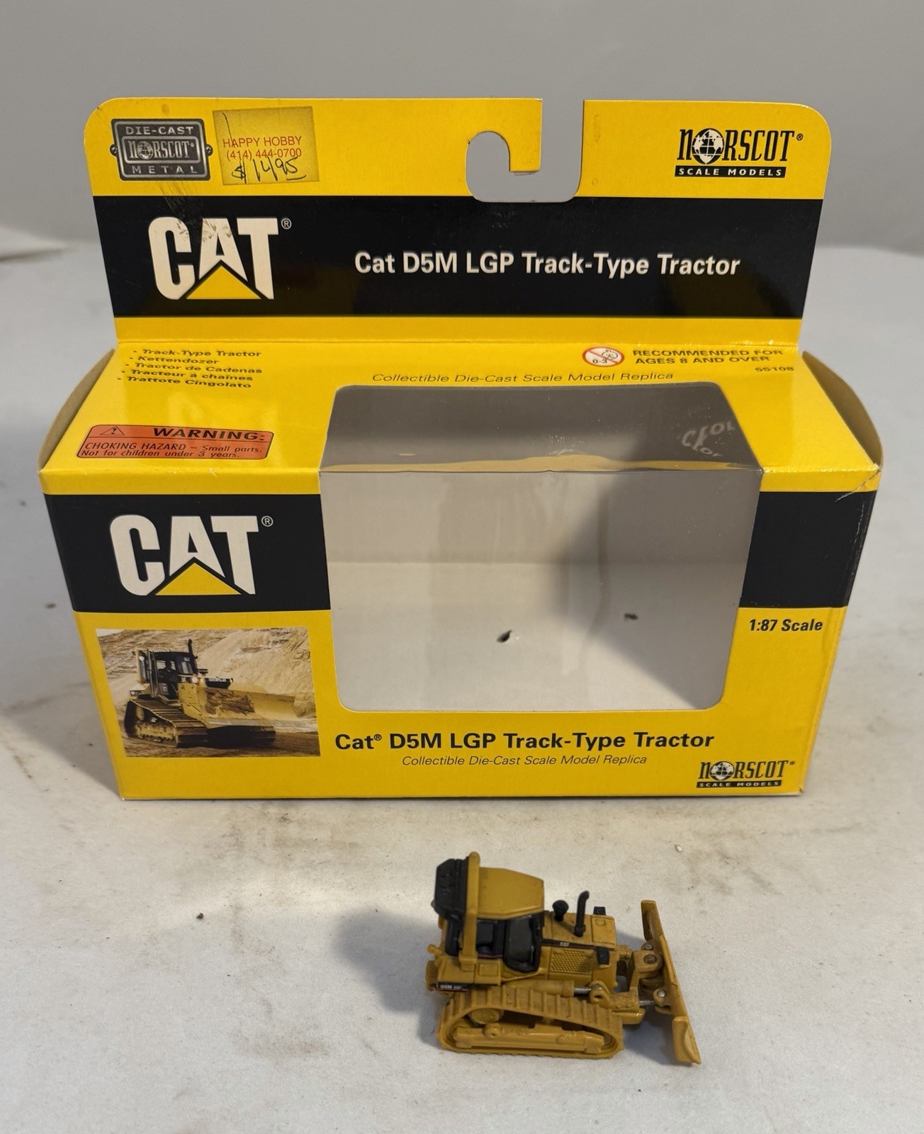 Cat D5M LGP Track-Type Tractor Dozer 1:87 Norscot #55108 H0