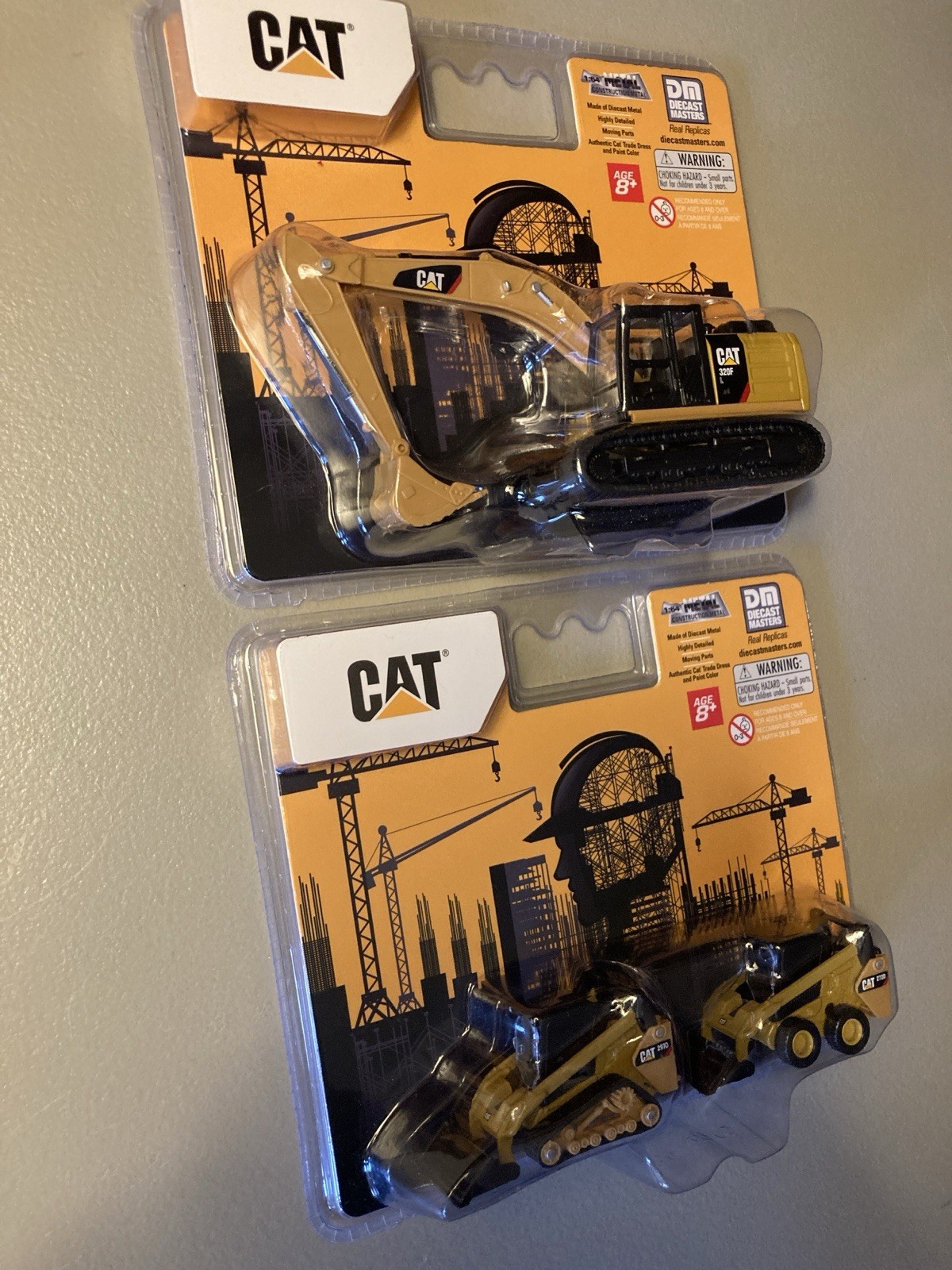 Diecast Masters 1/64 Caterpillar 272D2 Skid Steer 297D2 84647 + Excavator 84644