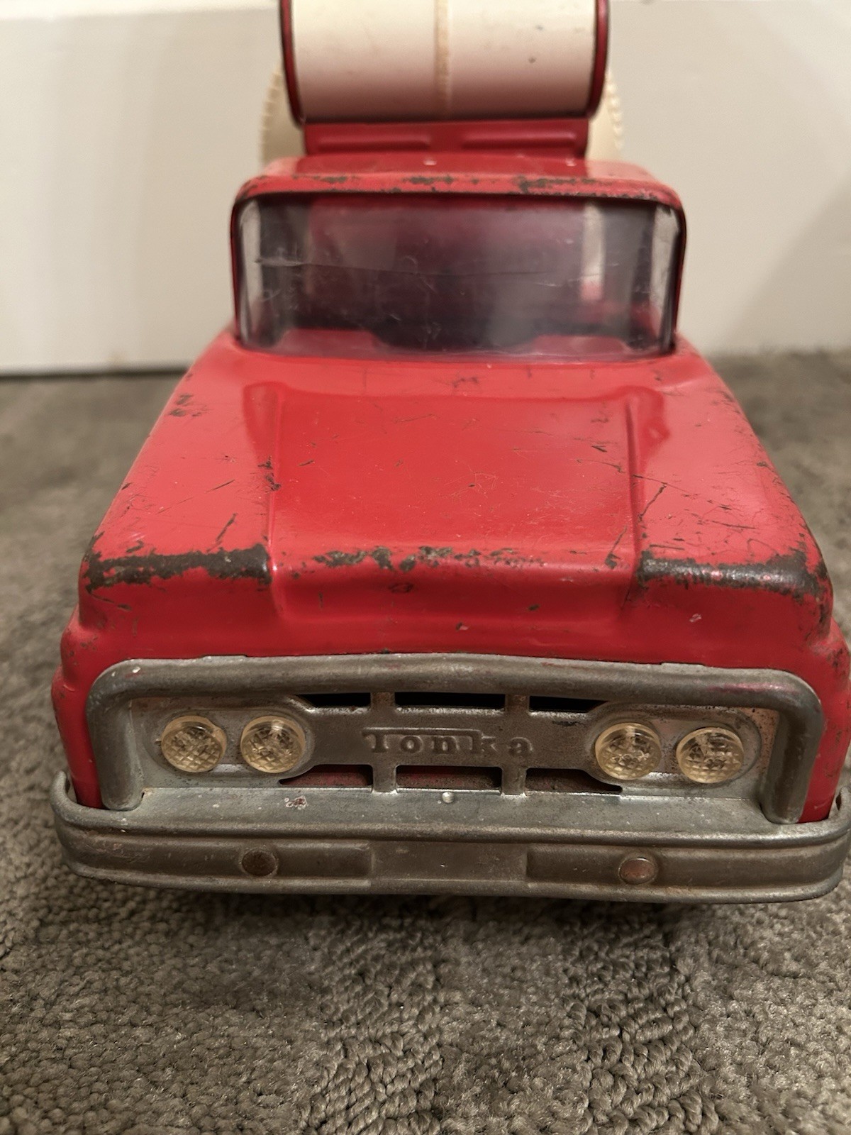 1960s Tonka Gas Turbine Cement Mixer Truck #620 Red White Missing Parts Read!