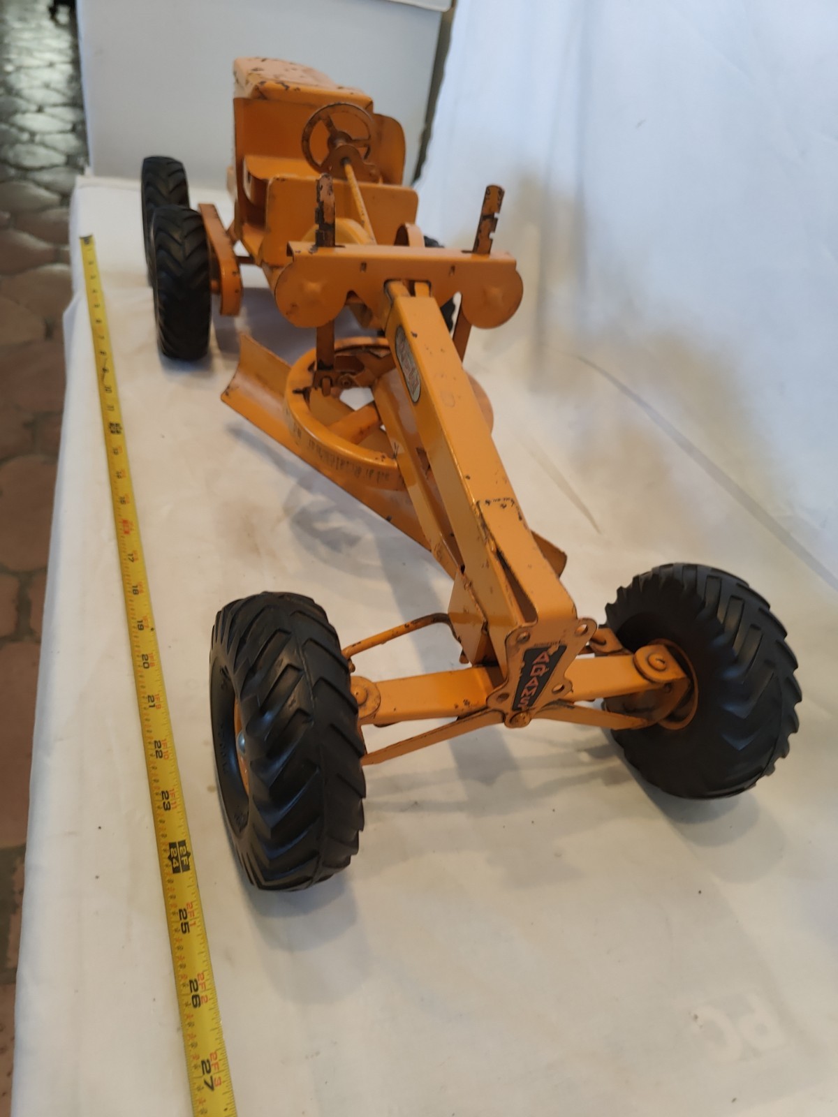 Doepke Model Toys Adams Road Grader Diesel Motor Steel 1950’s Vintage Nice Cond.