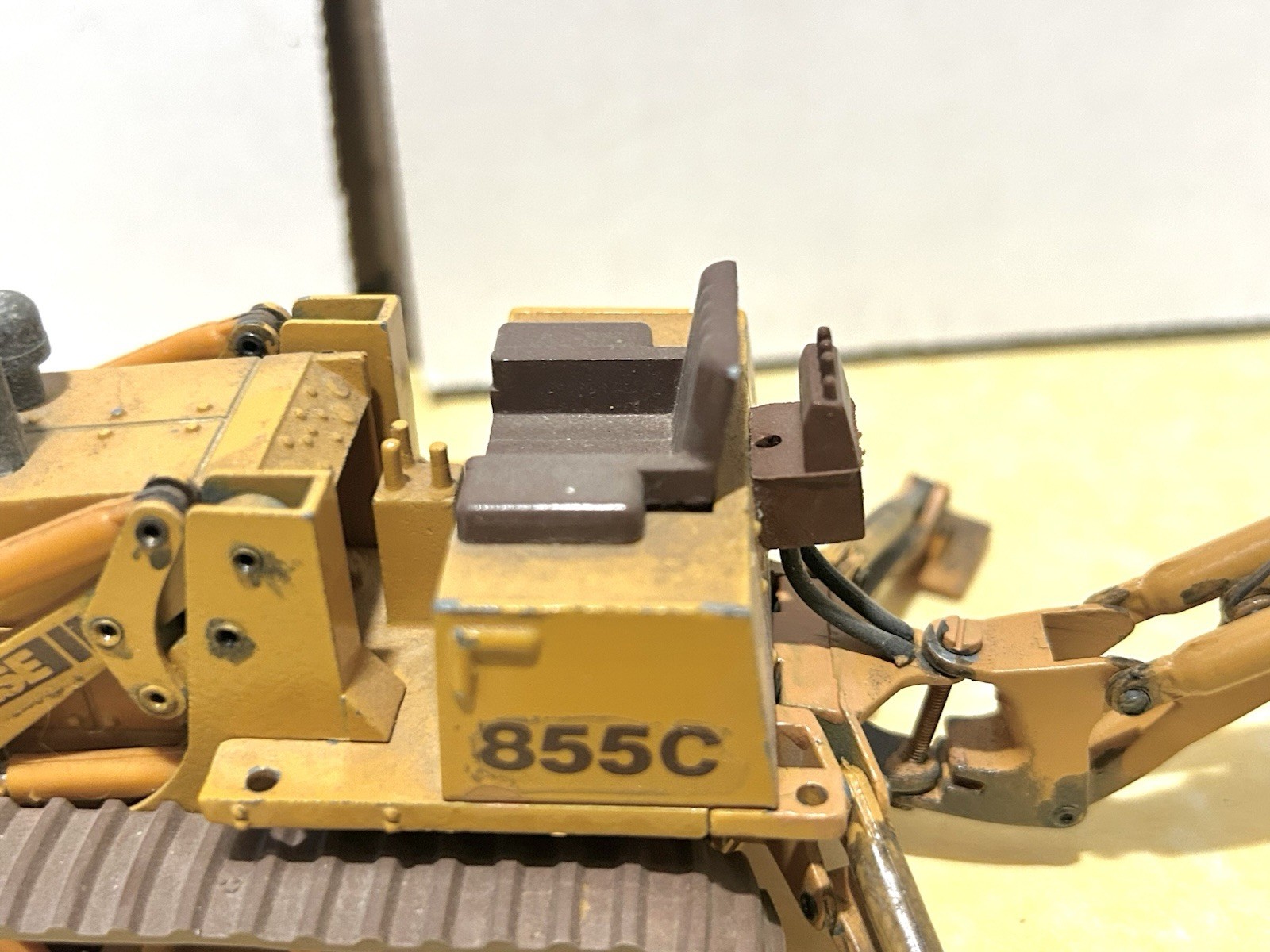 NZG 1/35 Scale Custom Case 855C Crawler Loader with Backhoe (No Rops/Weathered)