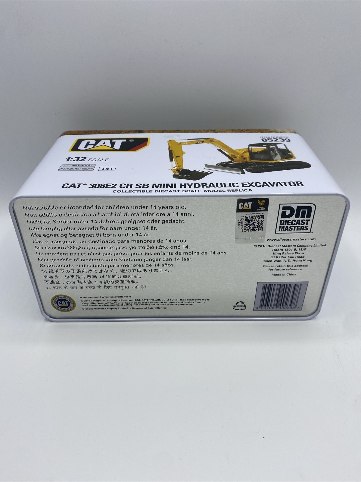 CAT 308E2 CR SB Hydraulic Excavator 1:32 Scale Model – Diecast Masters 85239C