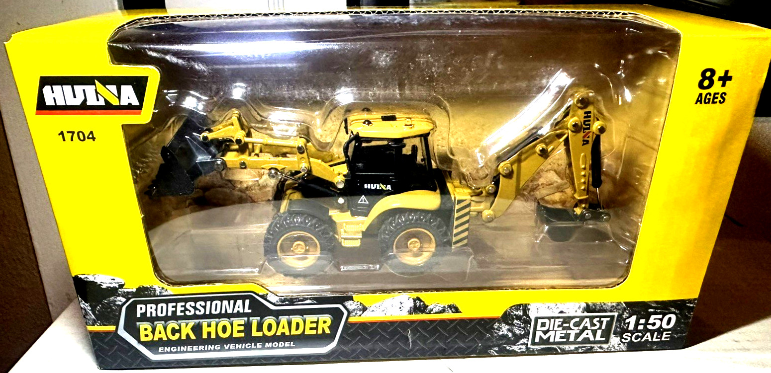HUINA 1704 Professional Back Hoe Loader Diecast Scale 1:50