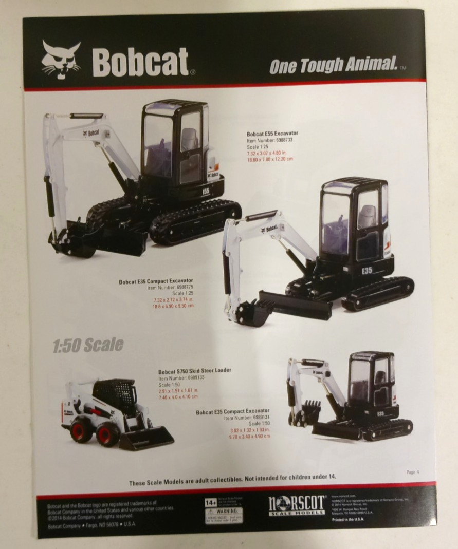 Norscot Scale Models 2014 Bobcat Catalog/Brochure & GM Chevrolet Flyer