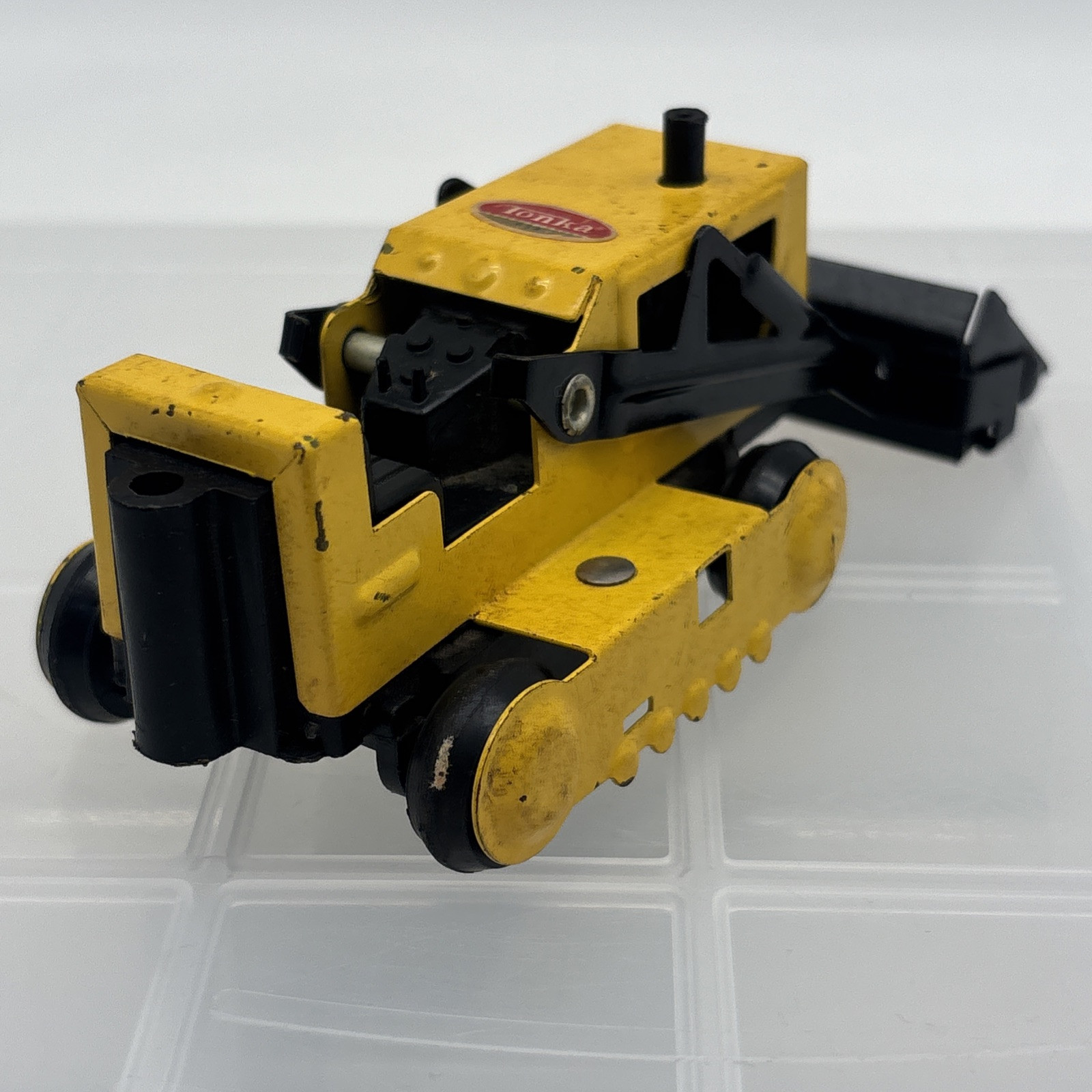 Vintage Tonka Mound Minn Bulldozer Mini Front Loader/Backhoe Yellow & Black!
