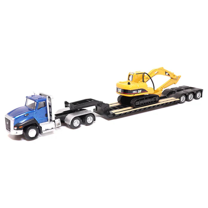 Caterpillar CT660 Lowboy w/ CAT 315C Excavator 1:87 Diecast #84415