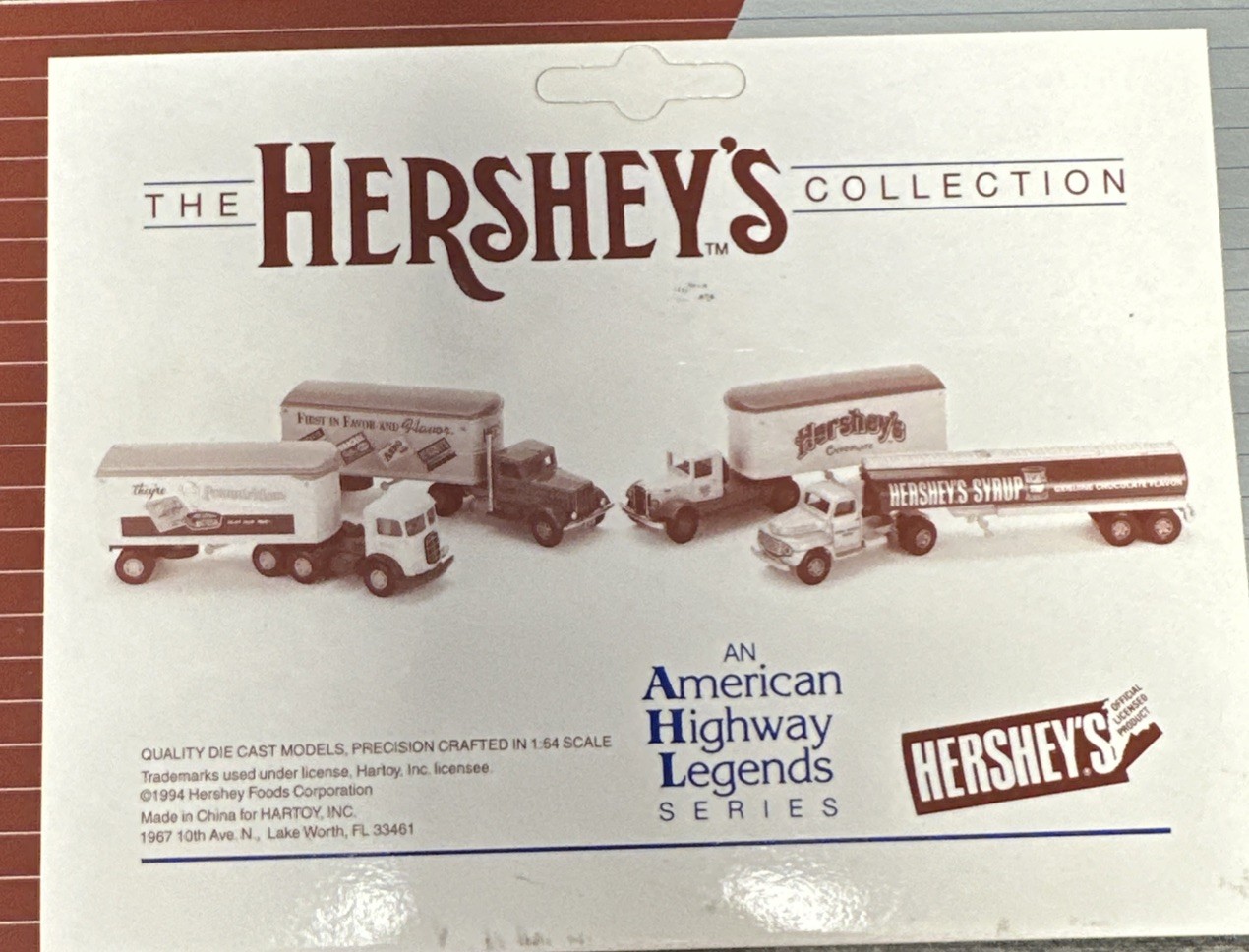 AHL Die Cast S Scale H51100 Hershey’s 1:64 NIB