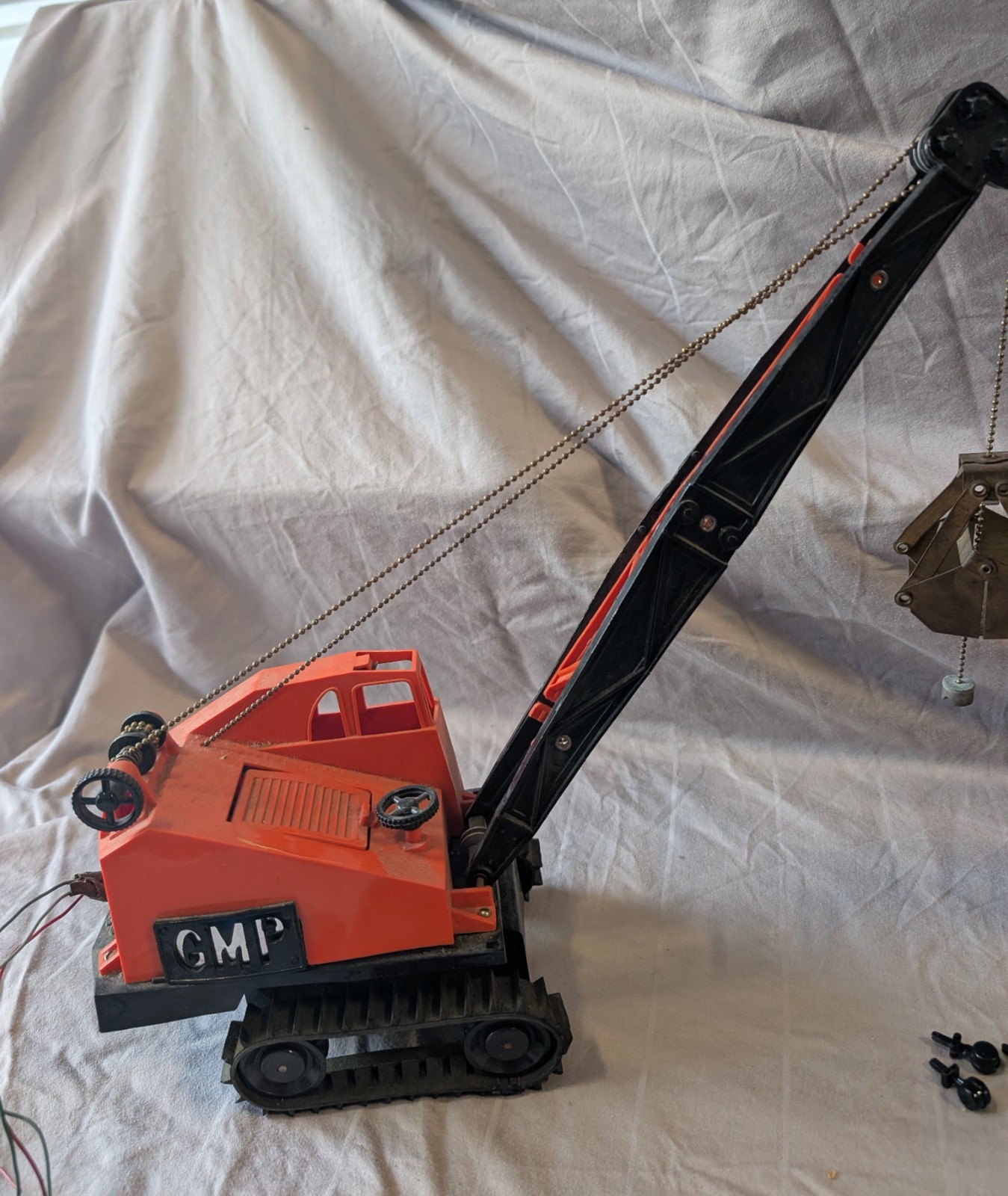 2 1960’s Big Jim Electric Magnetic Vintage Crane toy truck remote control car