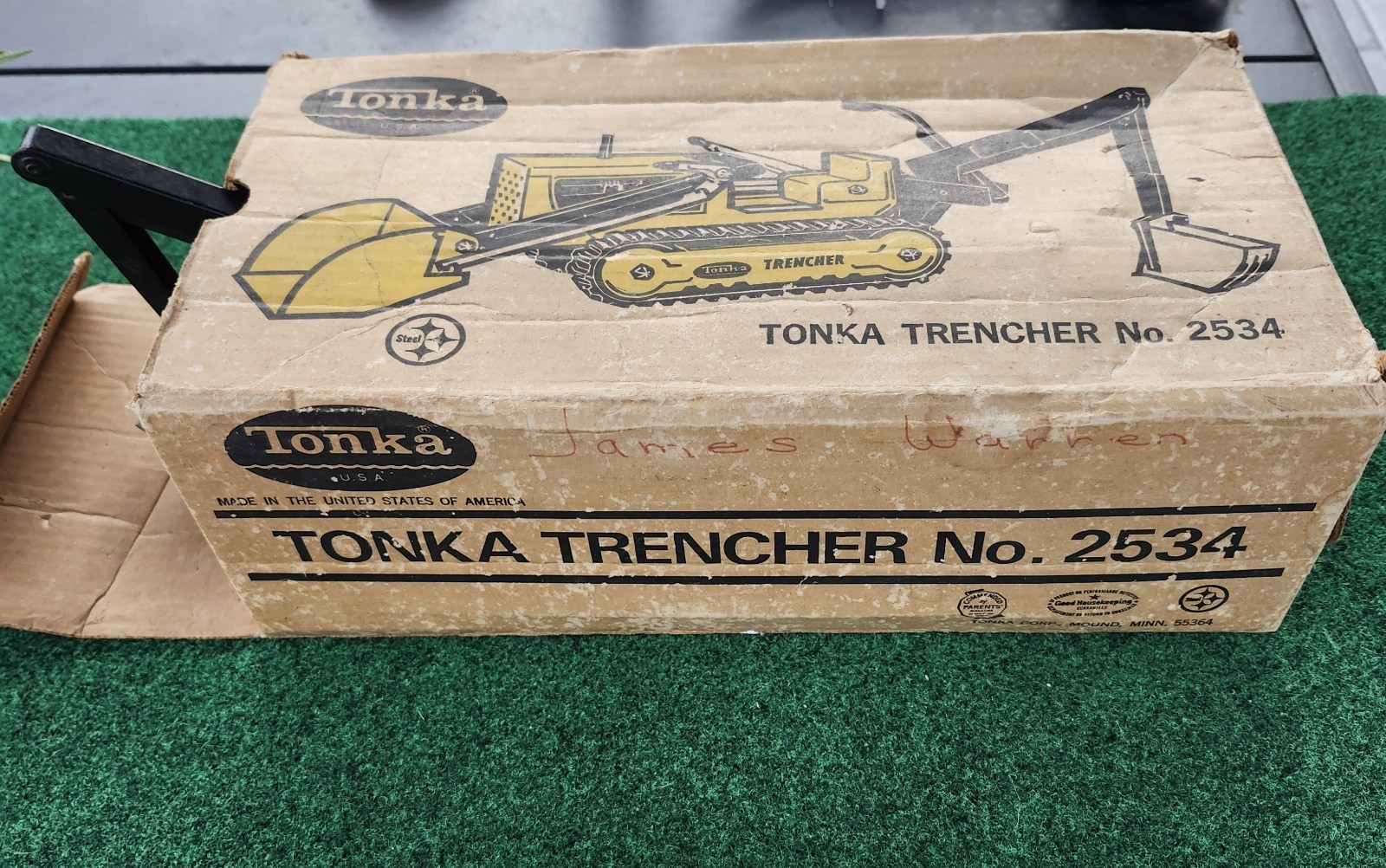 VINTAGE 1969 TONKA NO. 2534 TRENCHER DIECAST CONSTRUCTION TOY IN BOX GREAT SHAPE