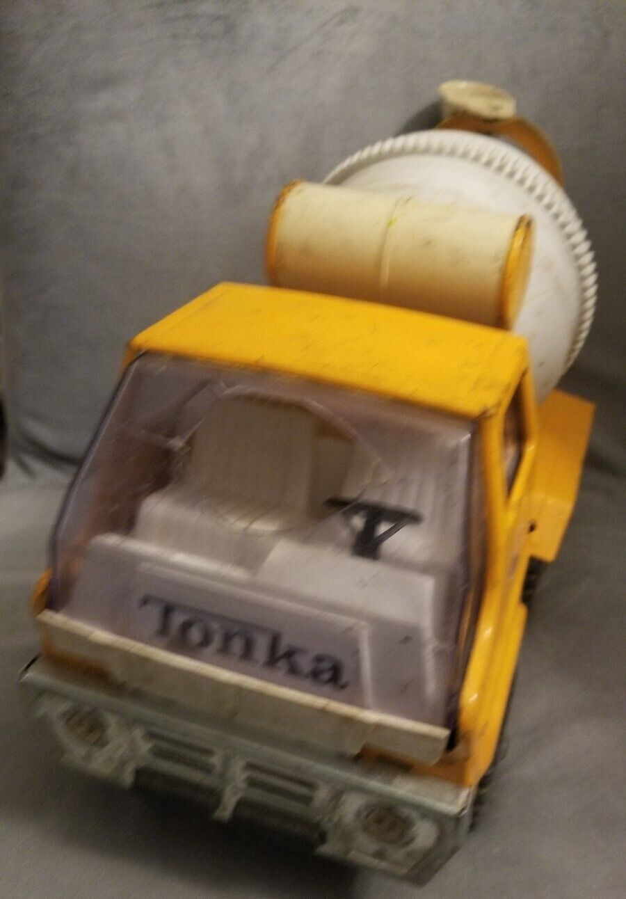 Tonka Cab Over Eng. Cement Mixer Truck Orange Steel, Whitewalls 1960’s