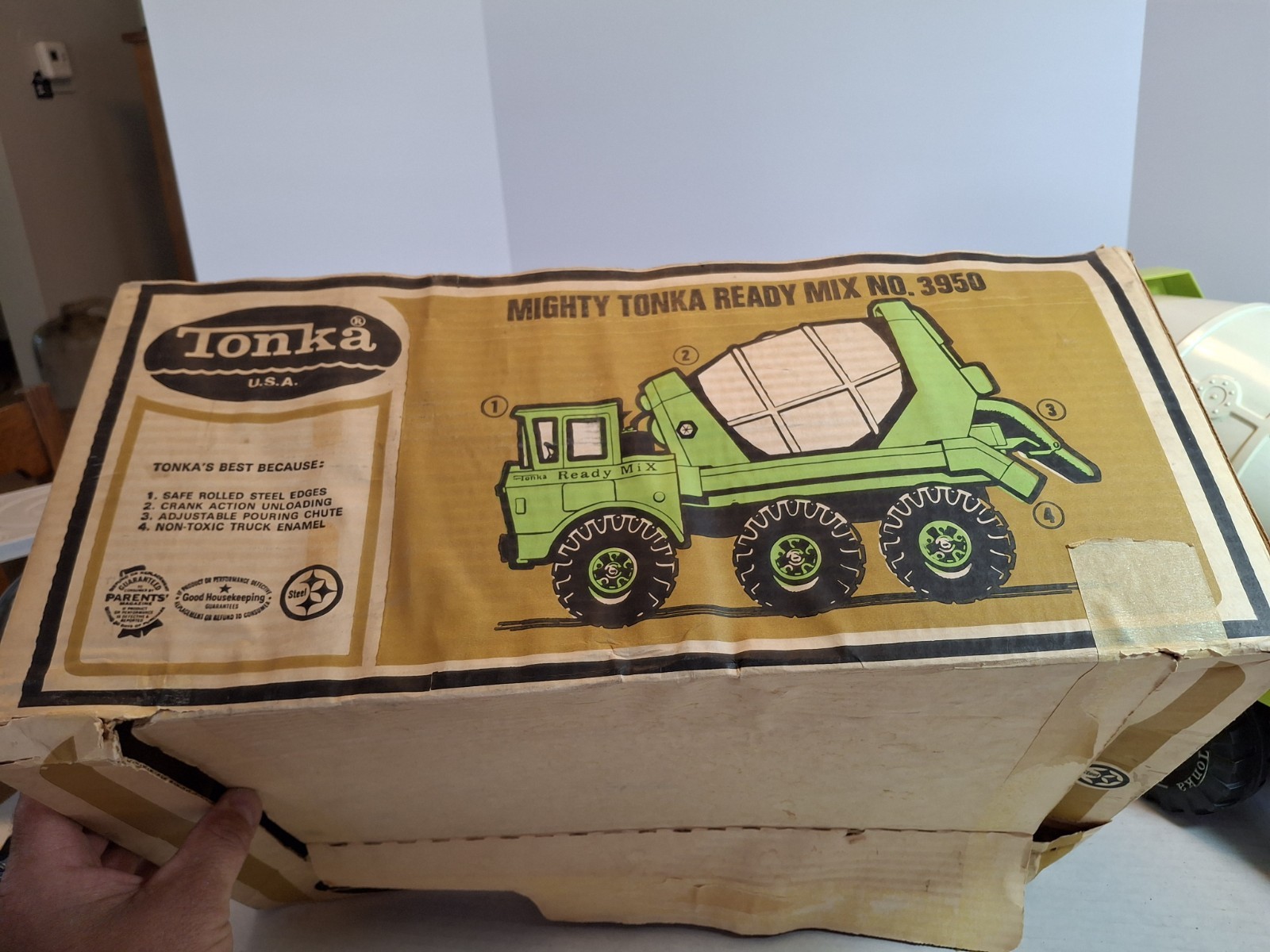 Tonka Mighty Tonka Ready Mix Cement Mixer Truck No. 3950 w/ Box