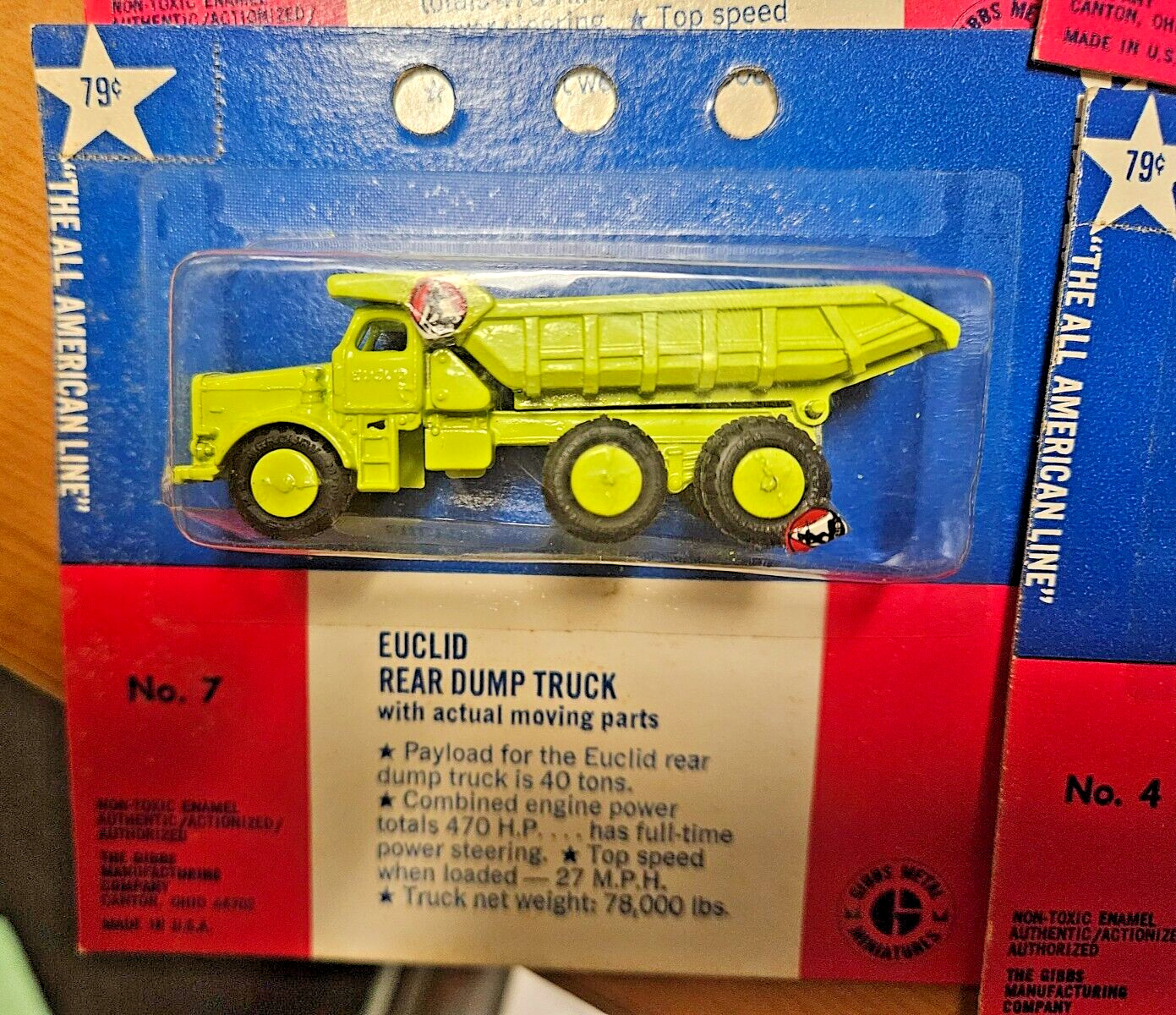 Gibbs Metal Minatures – DIE CAST vintage. Tractor Bulldozer and Rear Dump Truck
