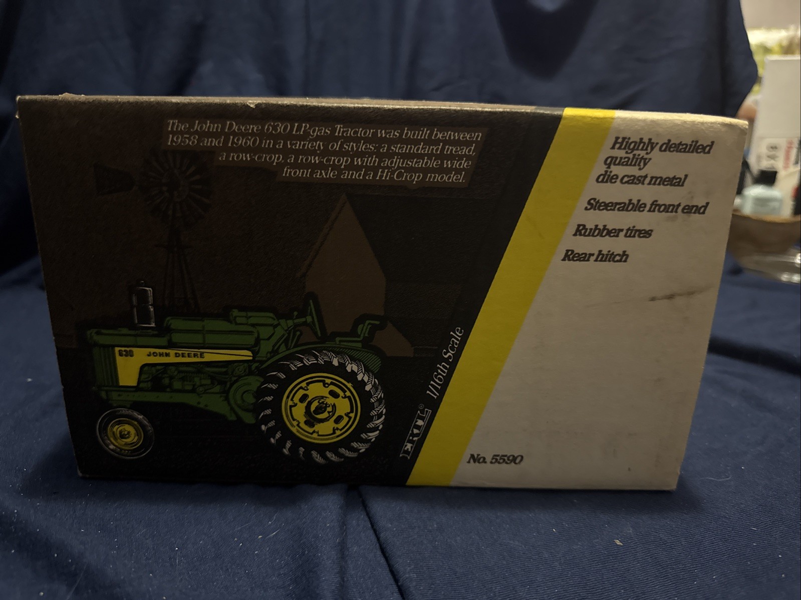 VINTAGE ERTL JOHN DEERE 1958 MODEL 630LP 1/16 SCALE DIE CAST TRACTOR 5590 in Box