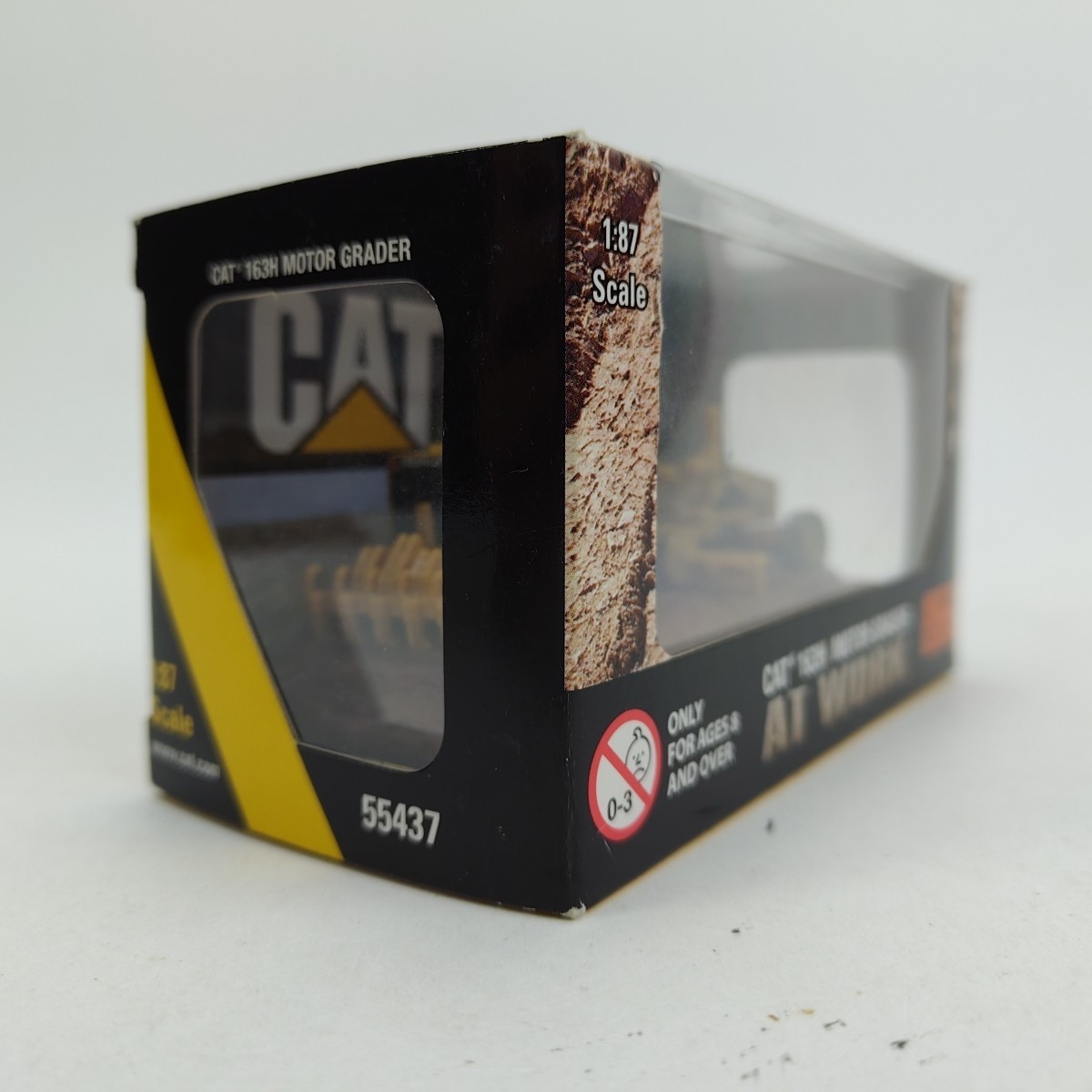 NORSCOT CAT 1:87 HO 163H Motor Grader At Work (Yellow) Diecast Caterpillar 55437