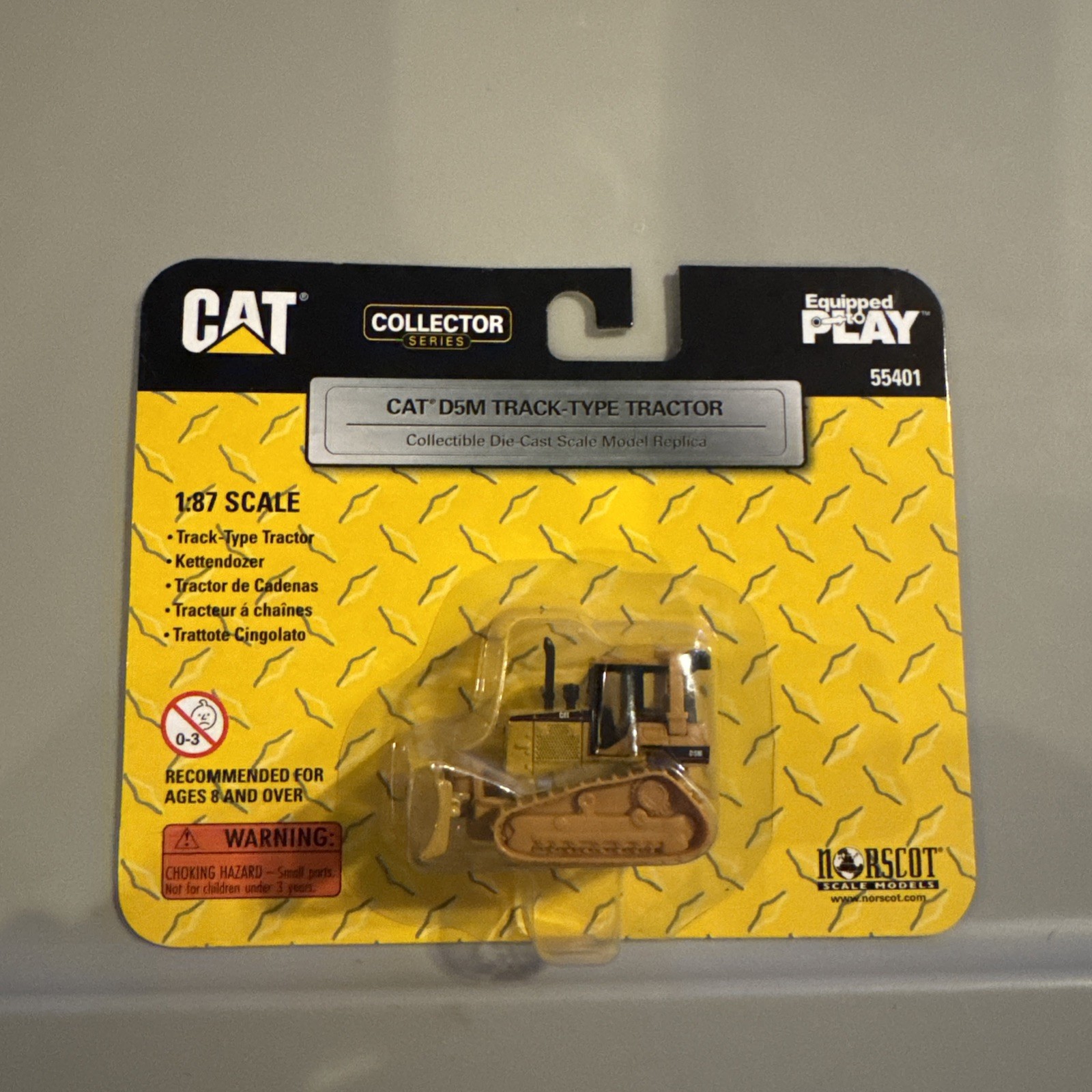 Diecast Norscot Die-Cast 1/87 HO Scale CAT D5M Track-Type Tractor 55401 NEW