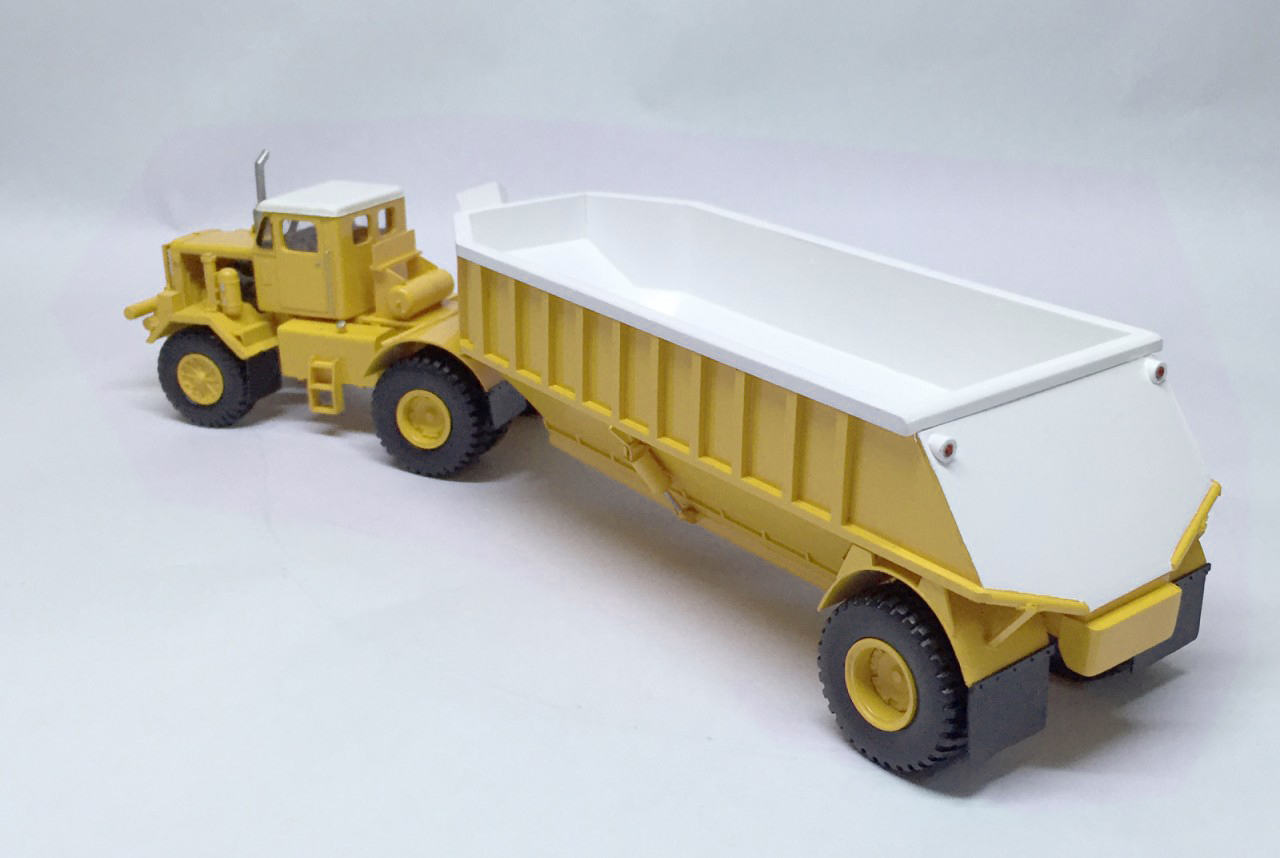 Resin 1/50 KW Dart 50 BDT / Bottom Trailer – Ready Made Resin Model – Yellow