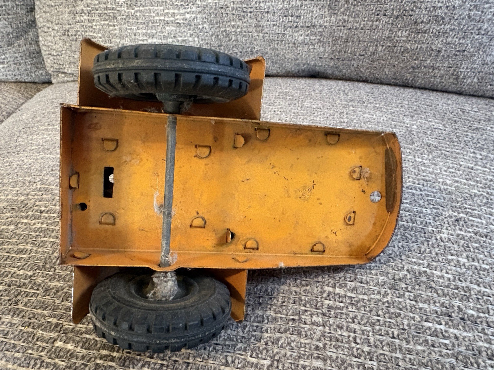 Vintage Marx LUMAR Earth Hauler Pressed Steel Tractor Cab Yellow 1950s