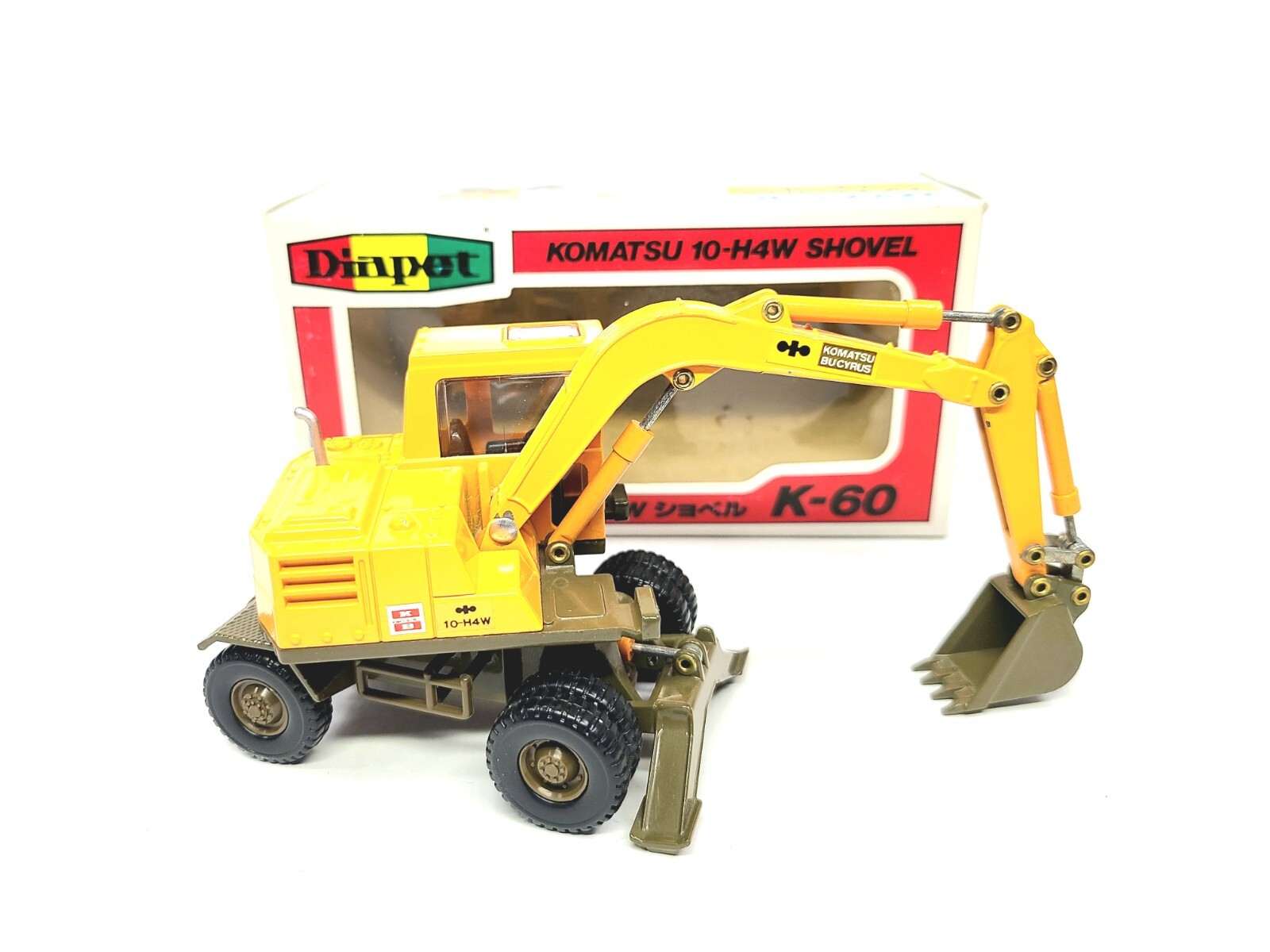 Komatsu 10-H4W Wheeled Excavator – Diapet 1:40 Scale Diecast Model #K-60