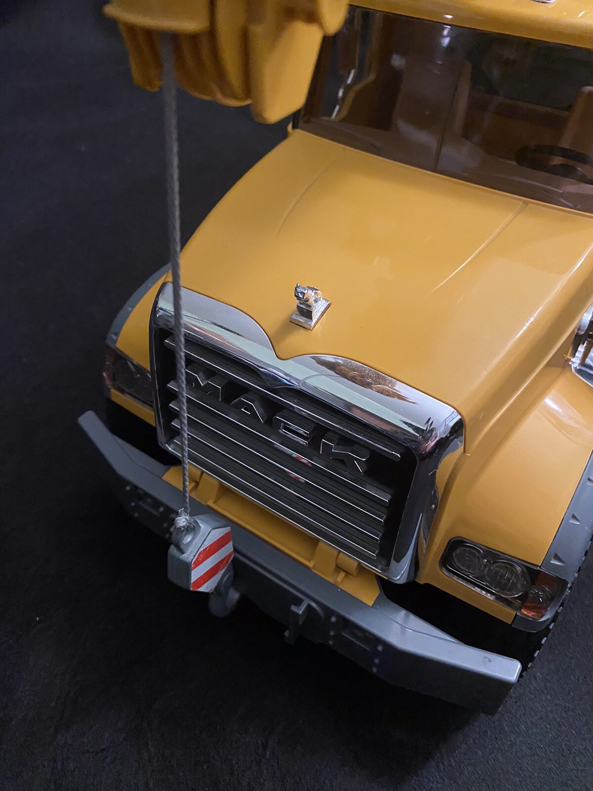 BRUDER 2818 Liebherr Realistic Crane Mack Truck Yellow