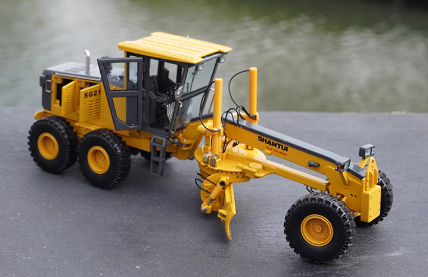 1:35 32CM SHANTUI SG21-3 Motor Grader Construct Equipment Machine Diecast Model