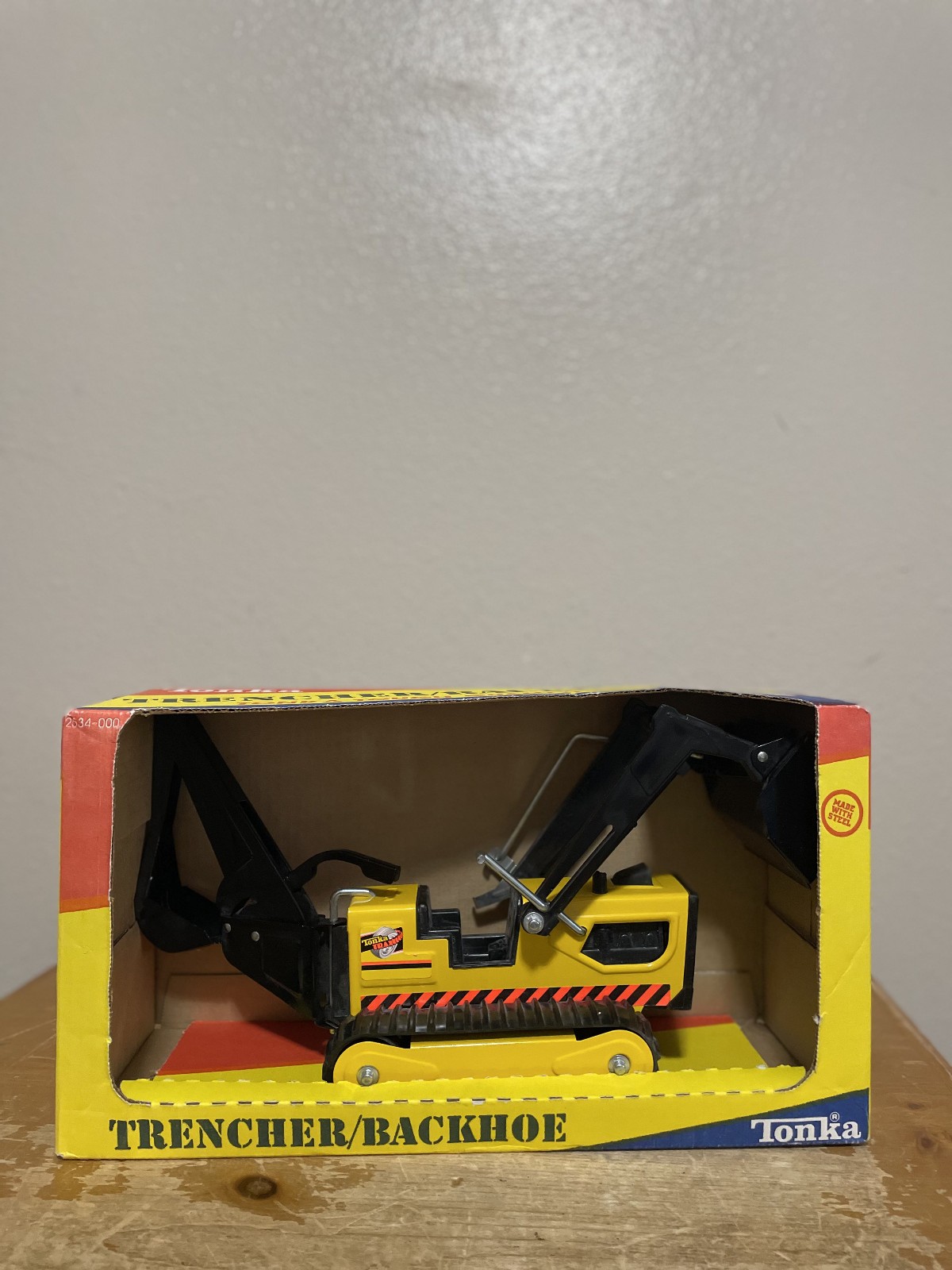 Vintage 1989 Tonka Trencher Backhoe Steel Tonka Tough Quality 2534-00 NIB