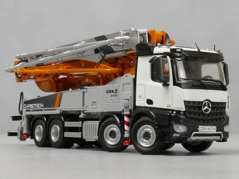 1:50 NZG CIFA90 K47H Truck AROCS8X4 Pump Truck Construct Machine Diecast Model