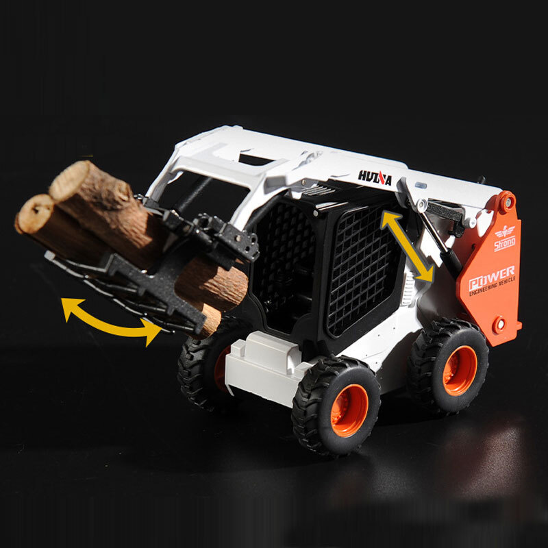 1:50 Wood Grab Toy Truck for Boys Alloy Metal Diecast Construction Vehicle Model