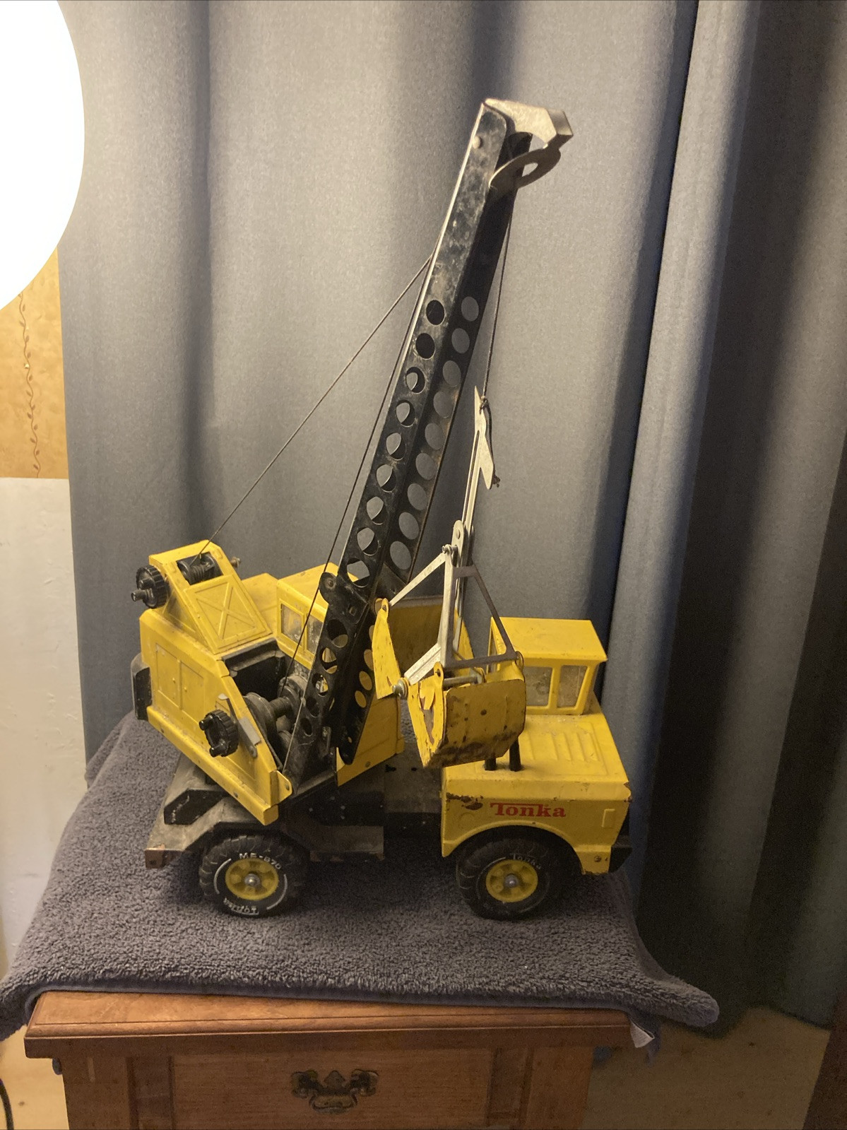 Vintage 1970s Mighty Tonka Turbo Diesel Toy Crane Truck # 37180 MR-970 Barn Find