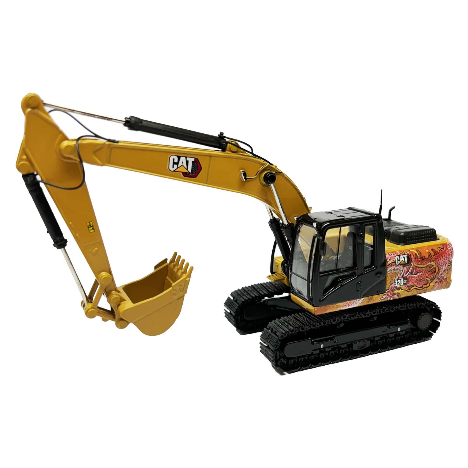 Diecast Master 1/50 CAT 320 GX Hydraulic Excavator DragonTotem Decoration 85674L