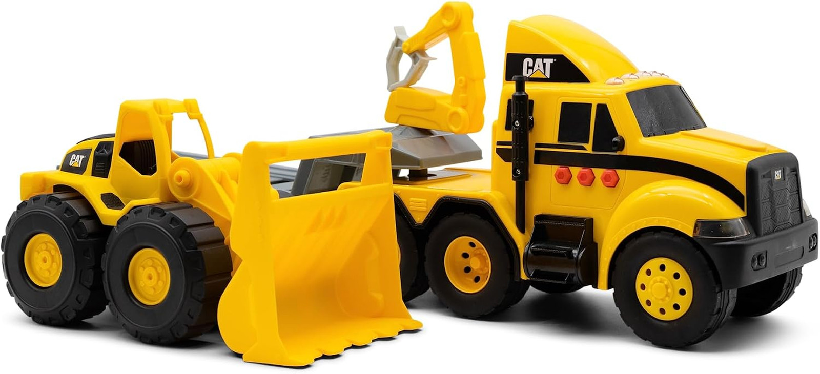 CAT Heavy Mover Construction Truck Set with Loader, Lights & Sounds, 3+