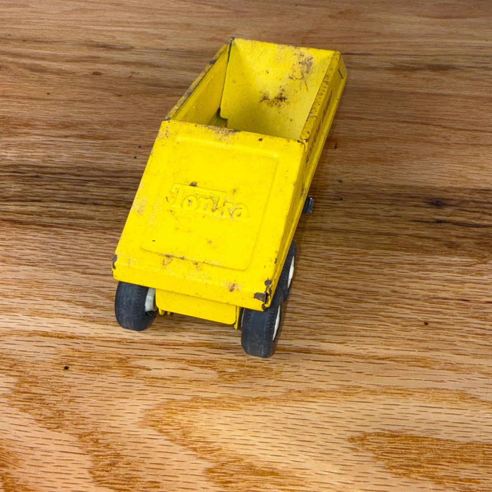 Vintage Tonka Bottom Dump Trailer Pressed Steel Yellow Toy Truck Attachment
