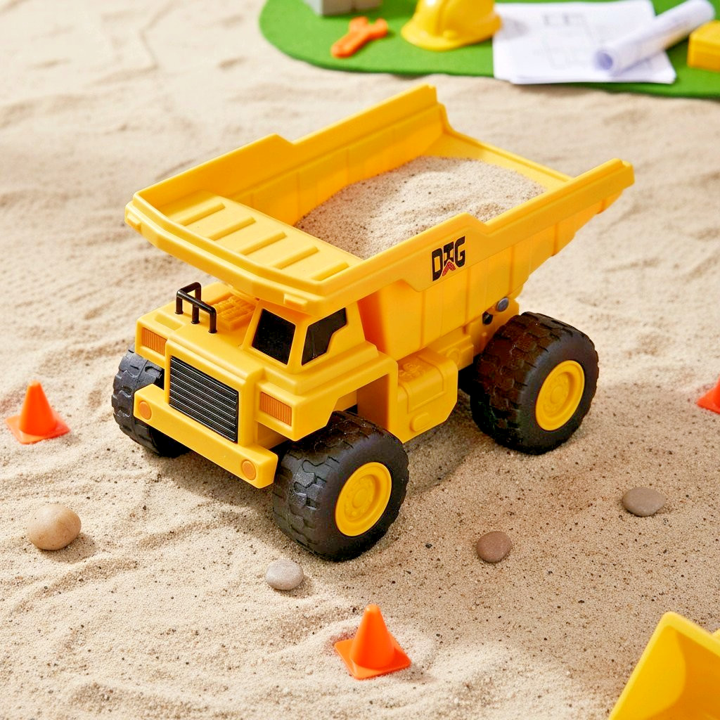 Maxx Action Construction Series Friction Motor Dump Truck with Lights & Sound