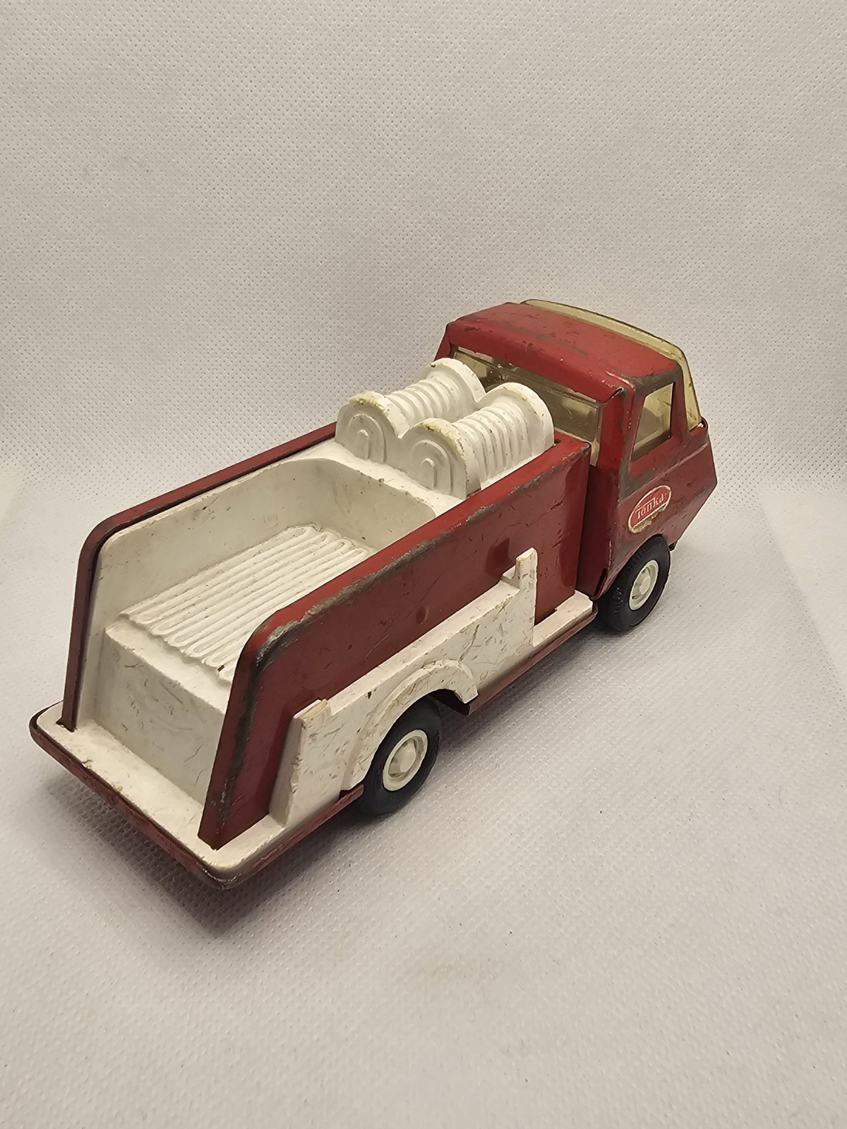 Vintage 1970s Tonka Mini Fire Engine Truck 5 3/4″ Long Pressed Steel Good