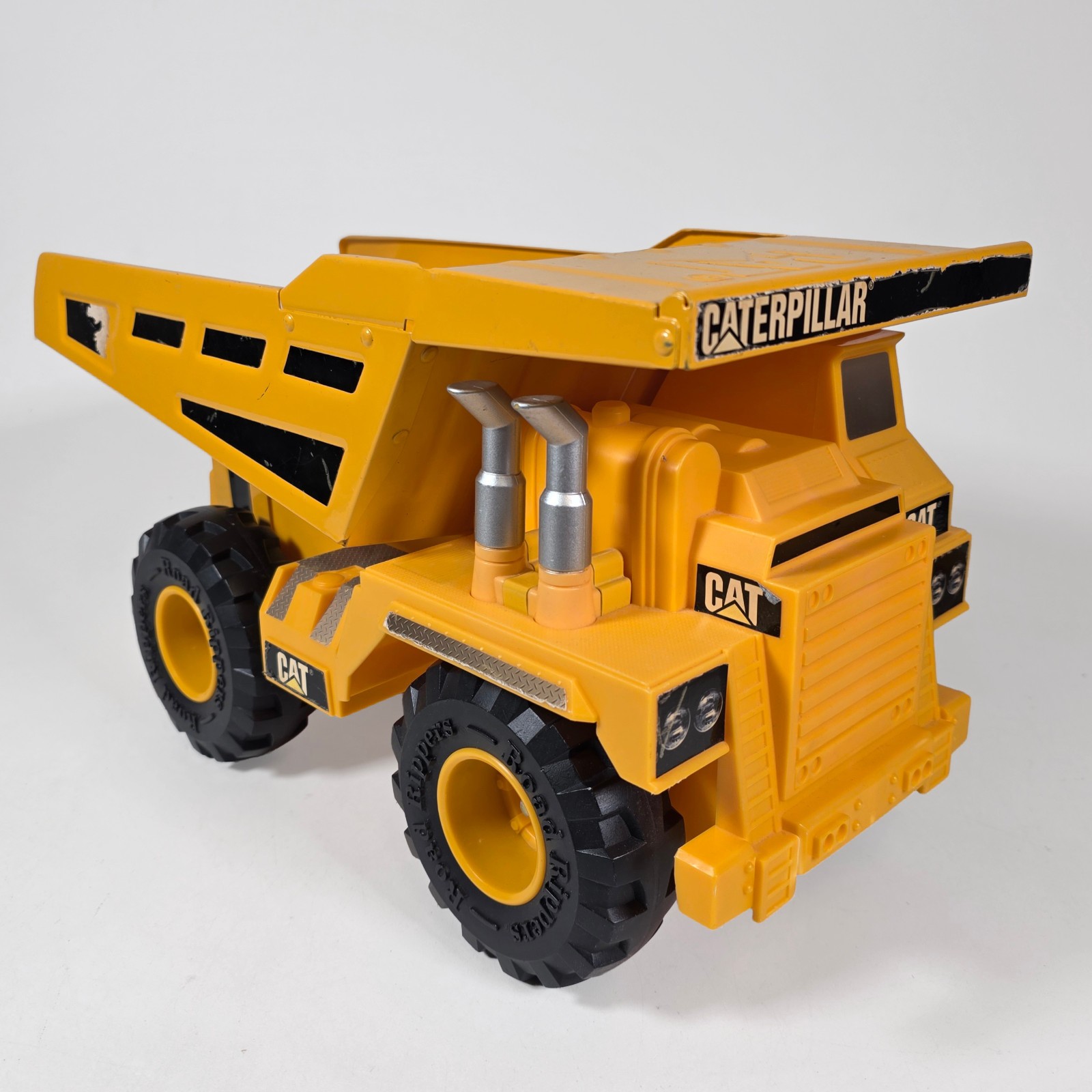 Toy State CAT • Road Rippers 16″ Dump Haul Truck & Trailer • Die-Cast & Plastic