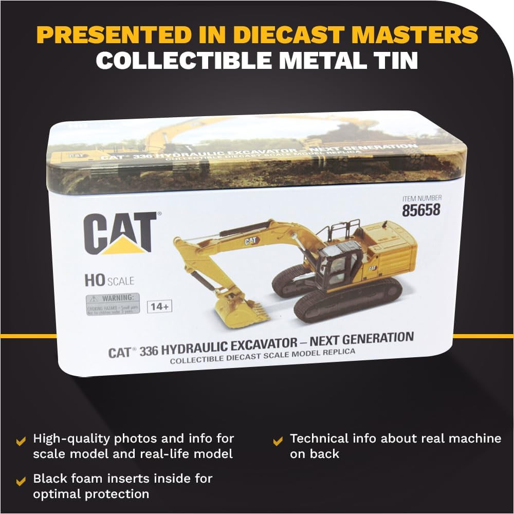 1:87 Scale Caterpillar 336 Next Generation Hydraulic Excavator | HO Scale Series