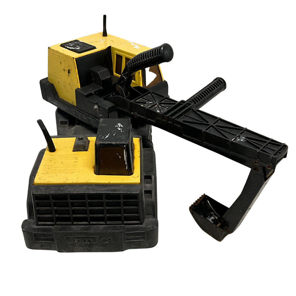 Vintage Tonka Crane Grapple Loader Arm Classic Yellow & Black Metal & Plastic