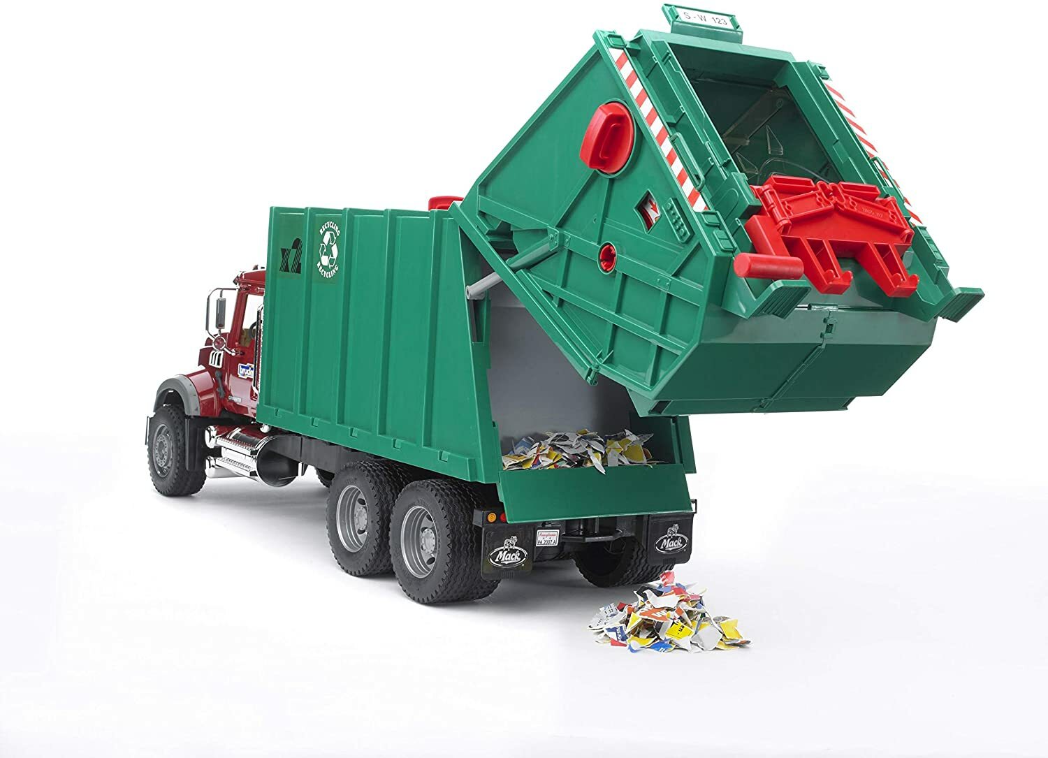 NEW Bruder Toys 02812 MACK Granite Rear Loading Garbage Truck Vehicle