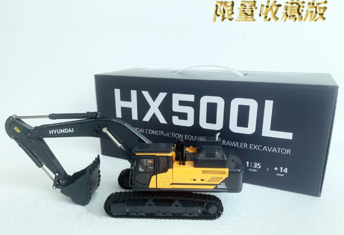 1:35 HYUNDAI HX500L Crawler Excavator Construction Equipment Diecast Model