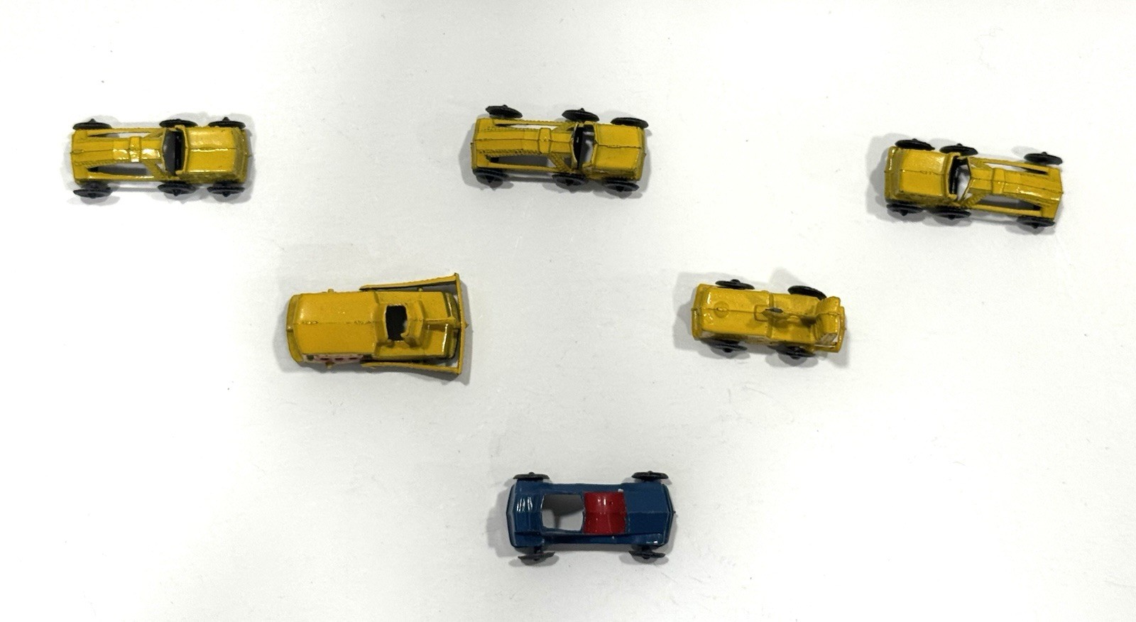 VTG Diecast Metal Vehicles Miniature Cars Truck Toy Disc Wheels JAPAN Lot of 6