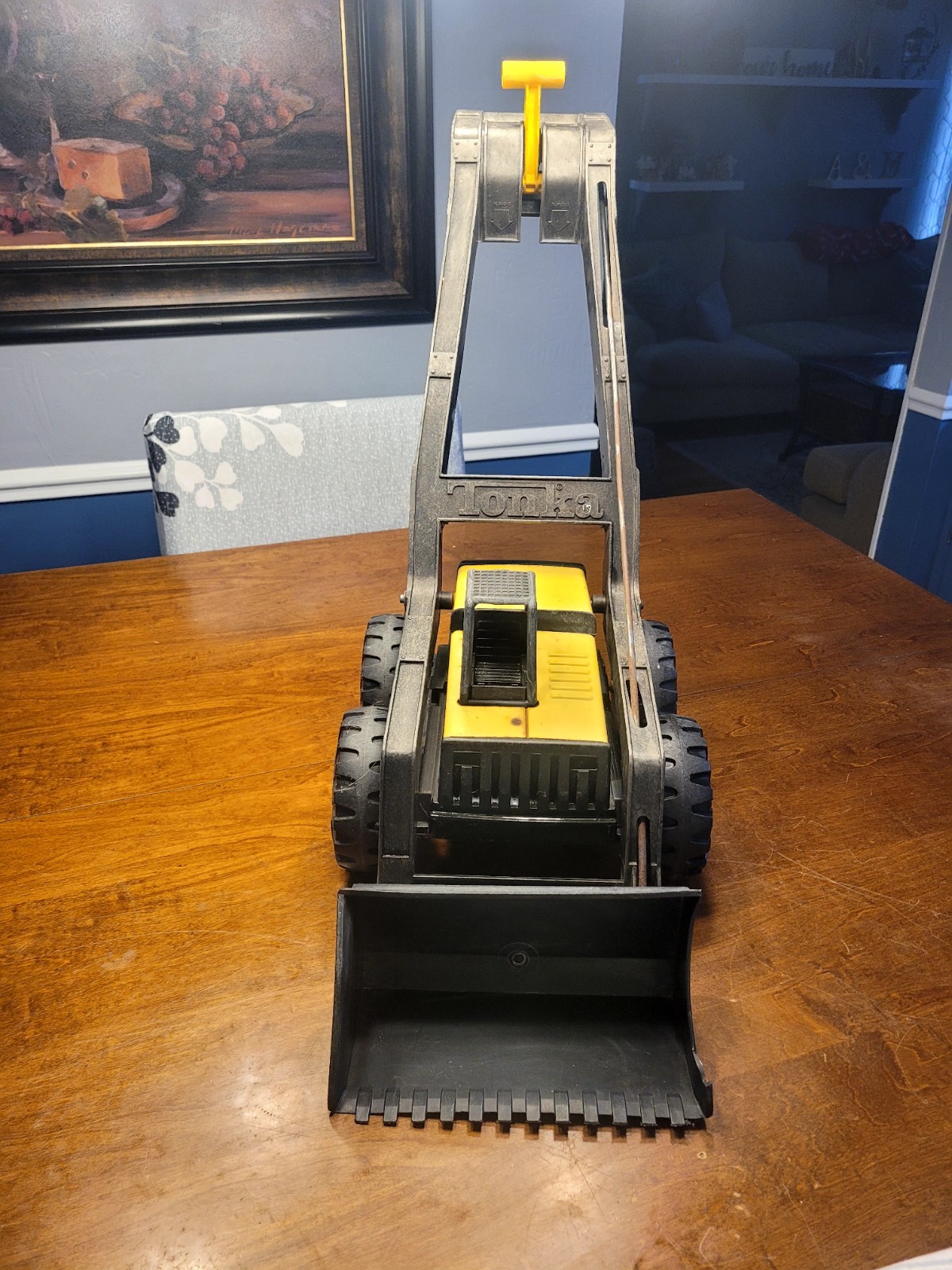 Vintage Mighty Tonka Strong Arm Ex CONDITION 1970s Yellow and Black 25 x 20 x 11