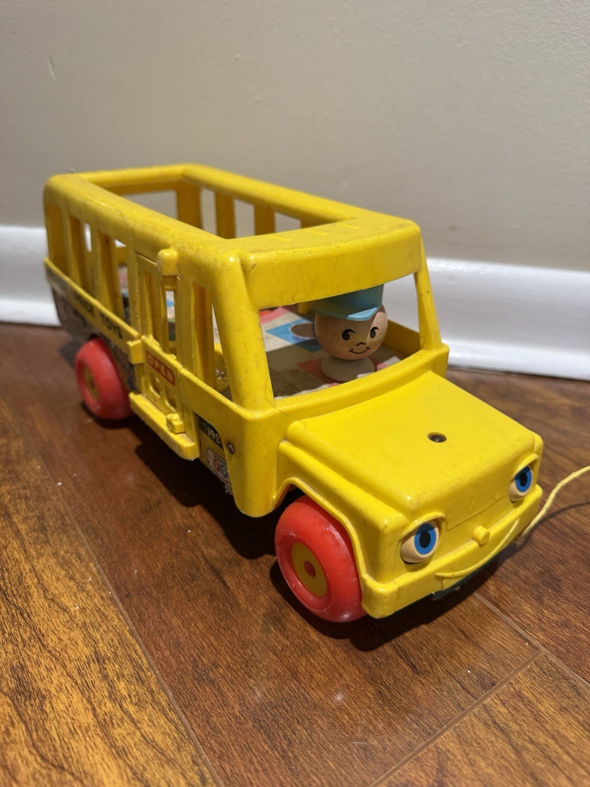 Vintage 1965 Fisher Price Little People School Bus 192 Original Authentic