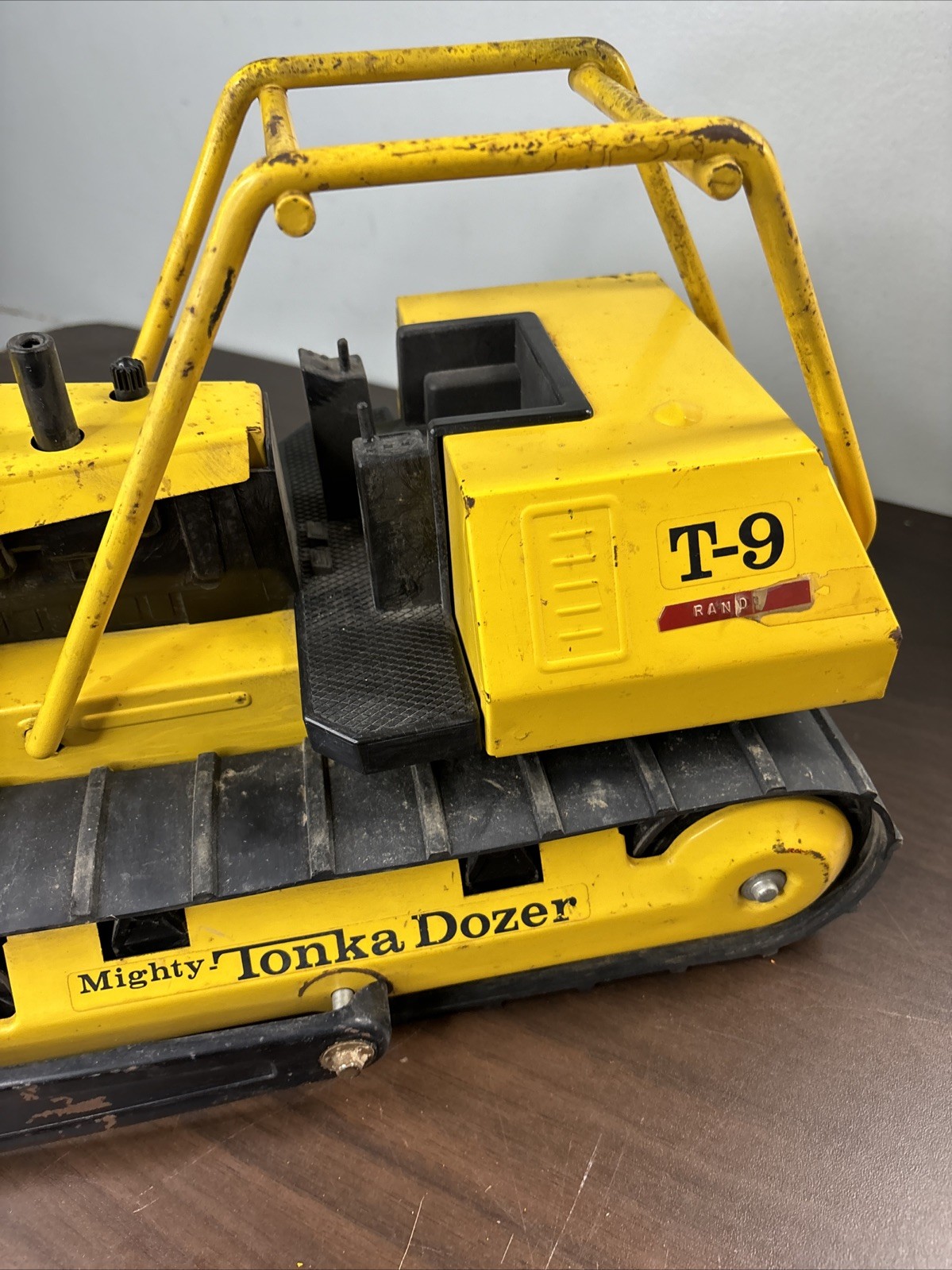 Vintage 1970s Mighty Tonka T-9 “Killdozer” Bulldozer Nice Shape Pressed Steel